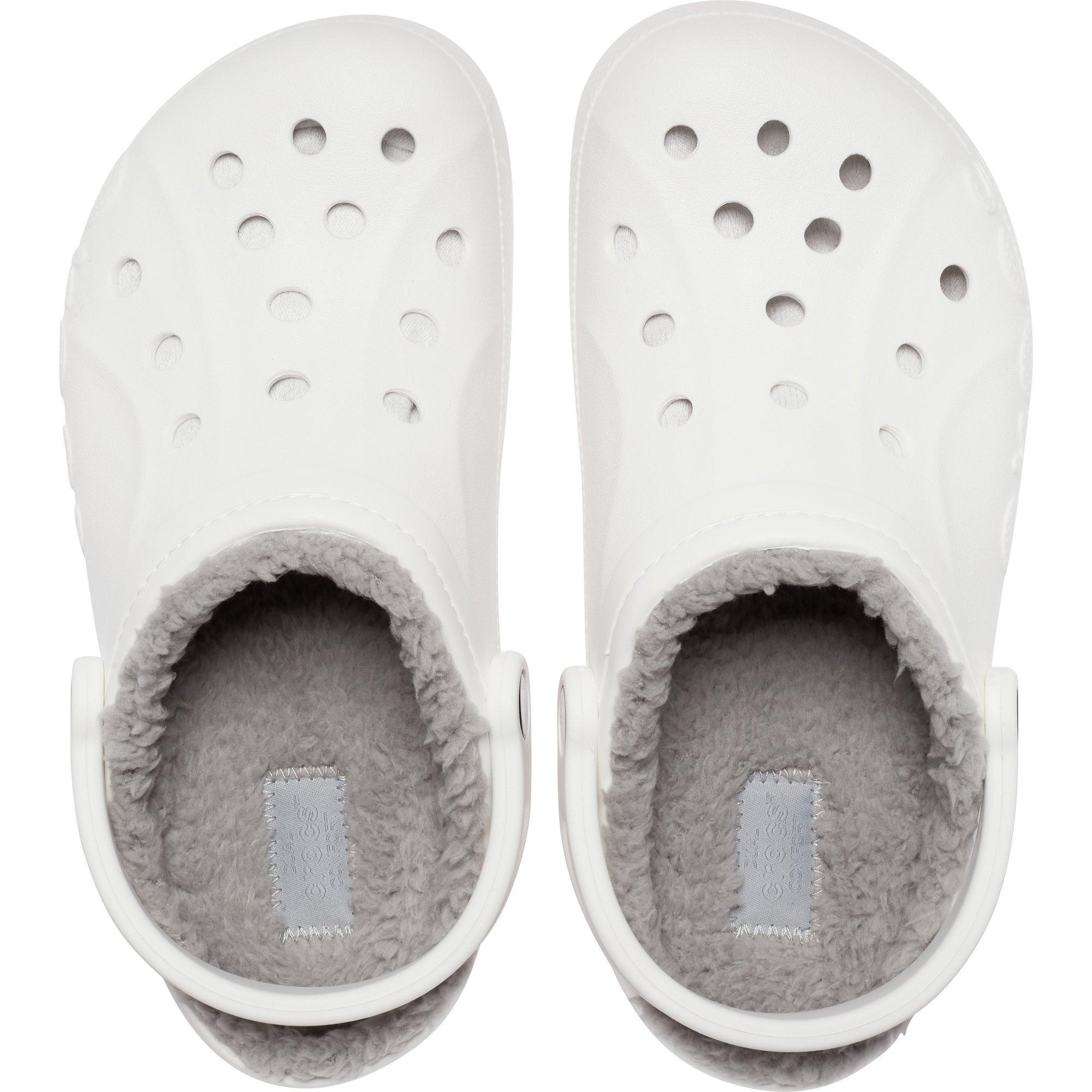 Blanc/Gris - Crocs - Women's Baya Lined Mule Slippers - 4