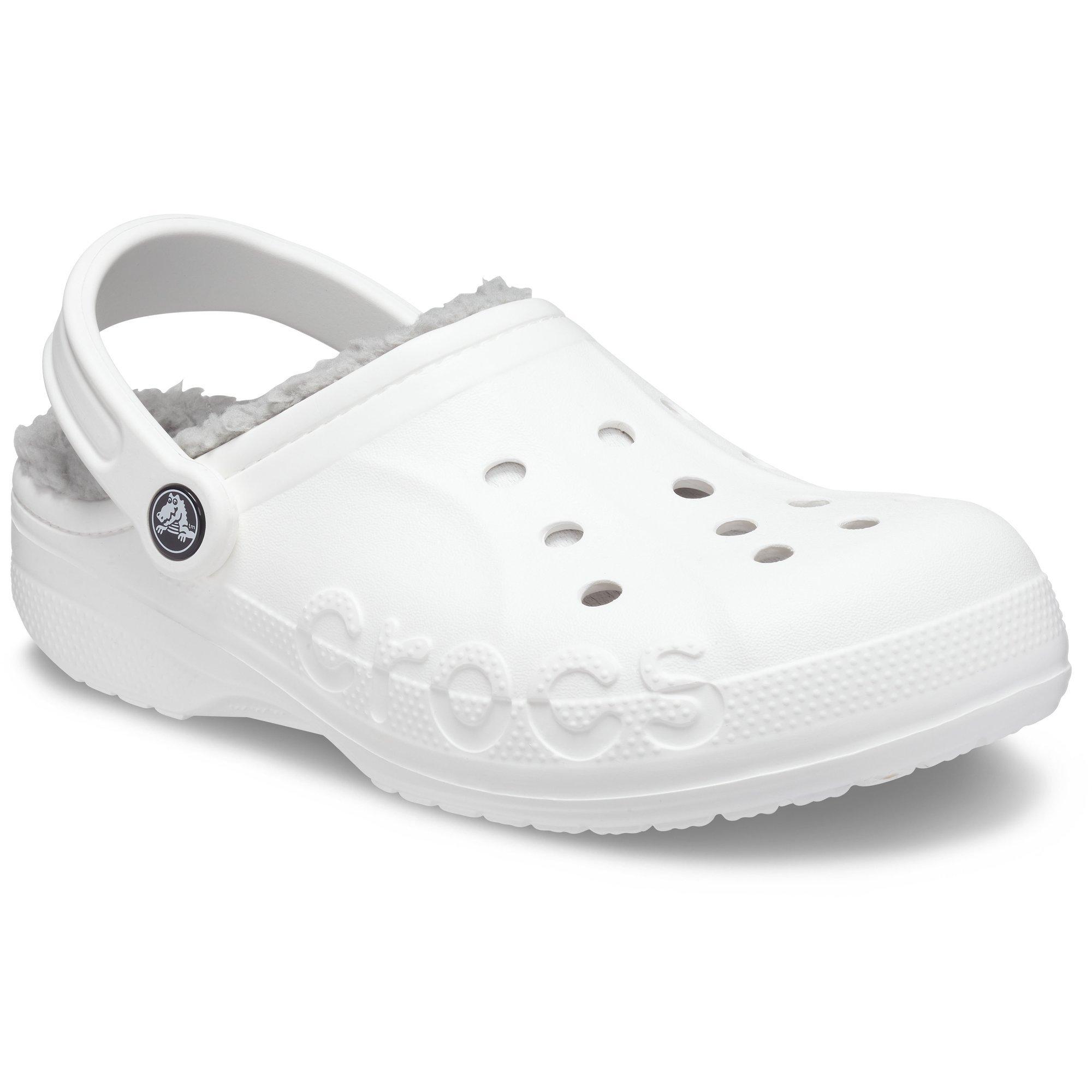 Blanc/Gris - Crocs - Women's Baya Lined Mule Slippers - 6