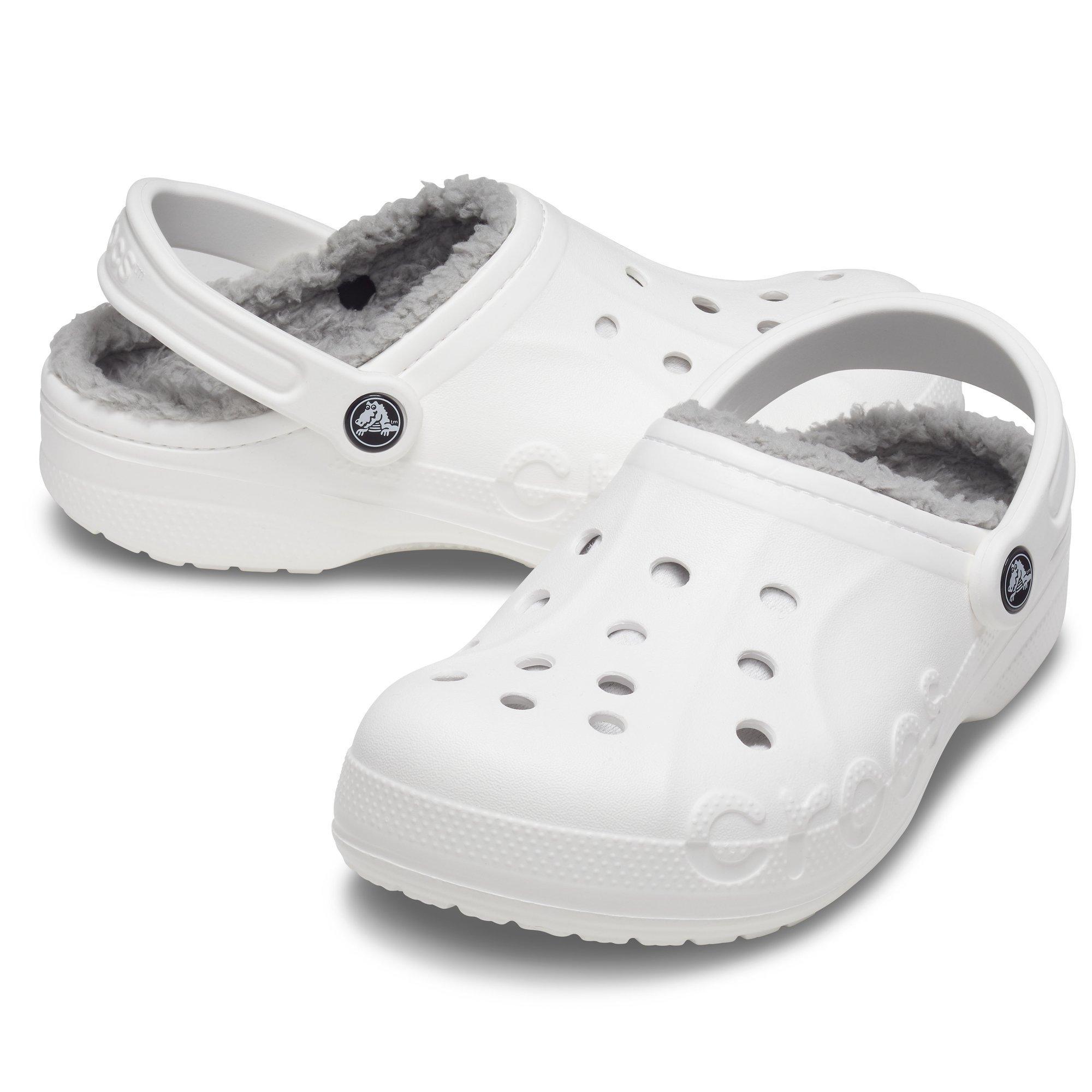 Bianco/Grigio - Crocs - Women's Baya Lined Mule Slippers - 3