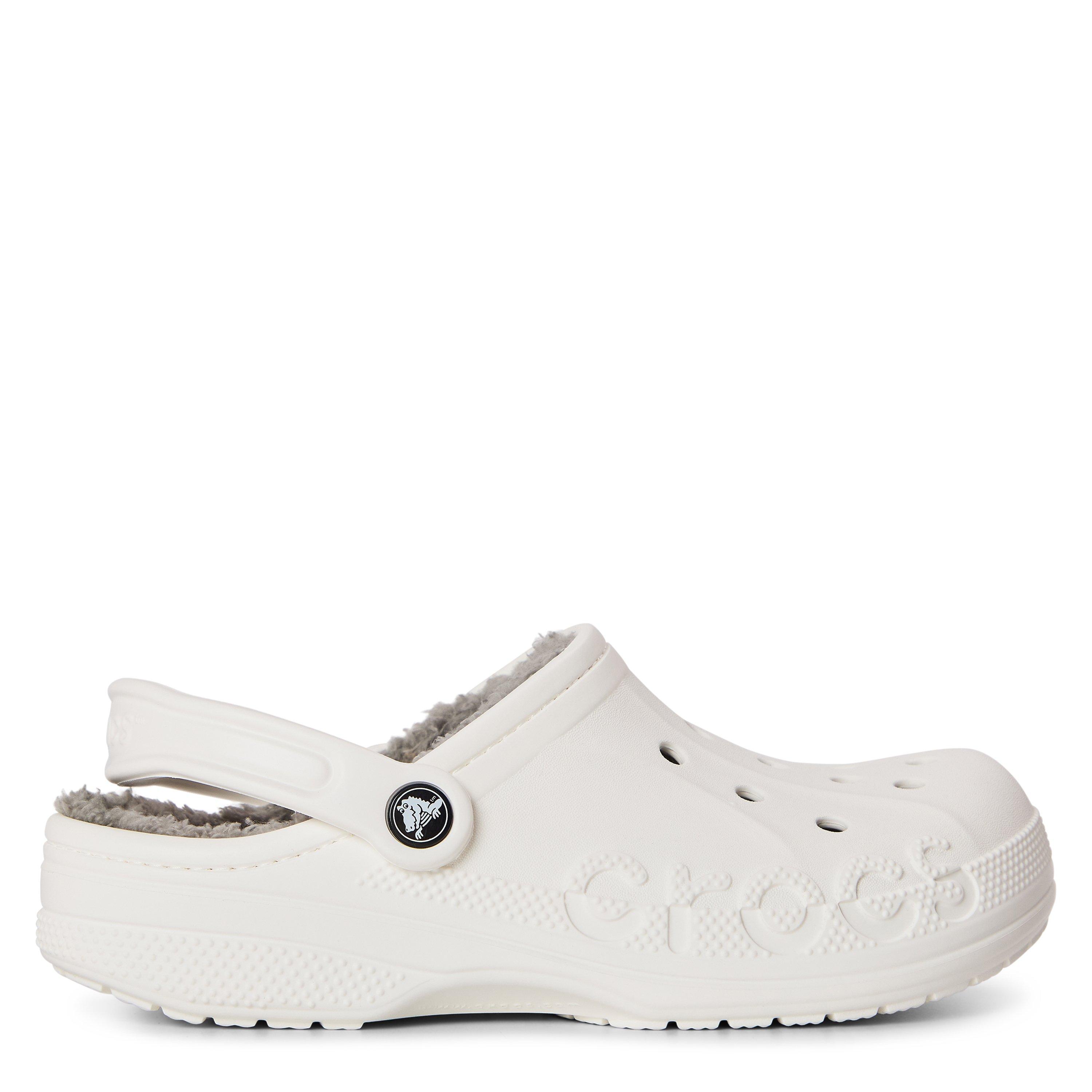 Branco/Cinzento - Crocs - Women's Baya Lined Mule Slippers - 1