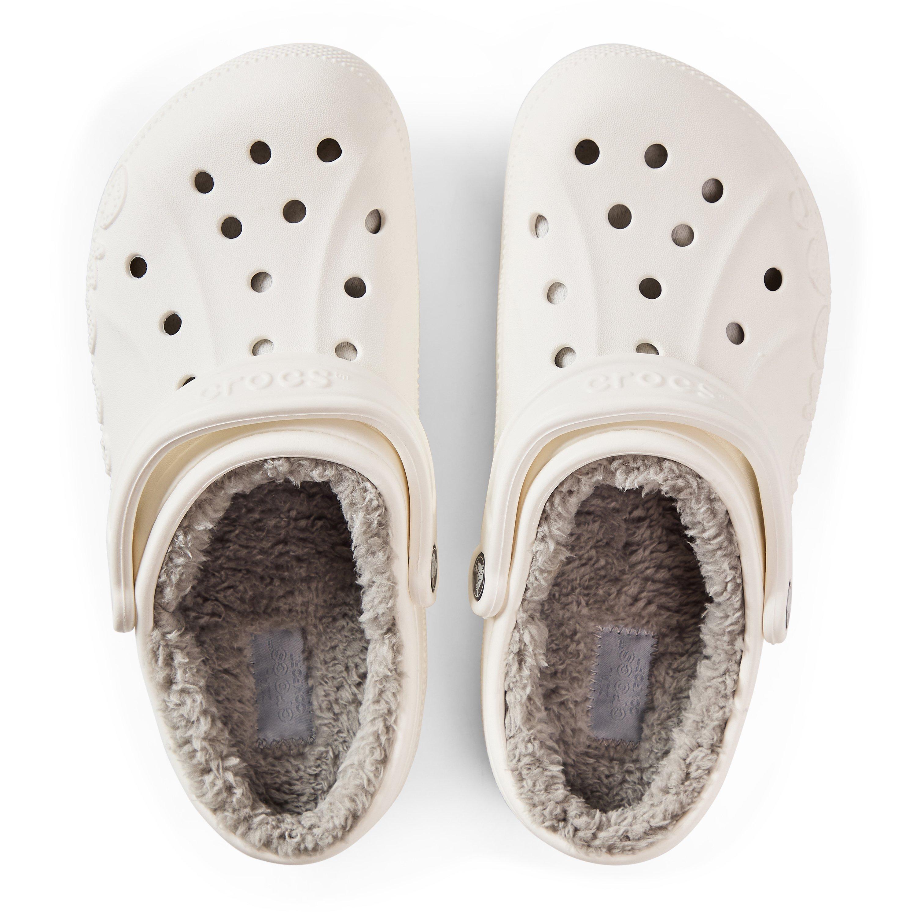 Blanc/Gris - Crocs - Women's Baya Lined Mule Slippers - 4