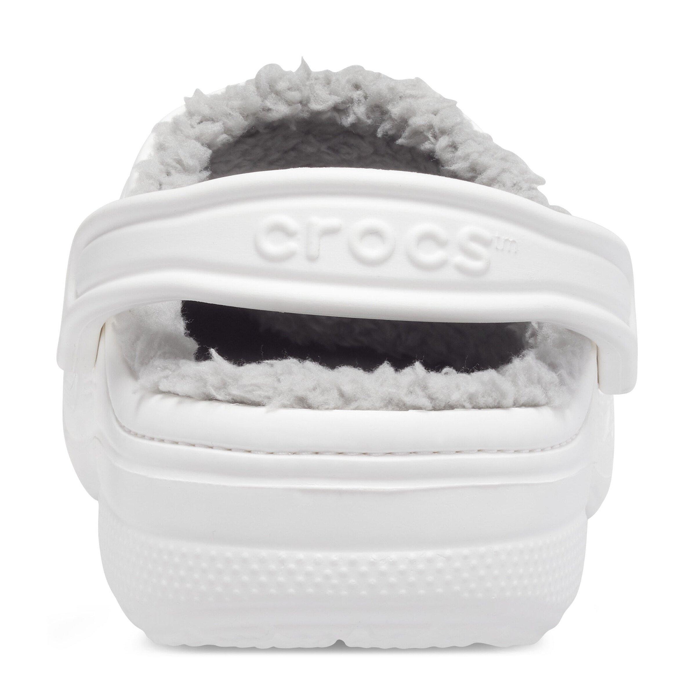 White/Grey - Crocs - Women's Baya Lined Mule Slippers - 6
