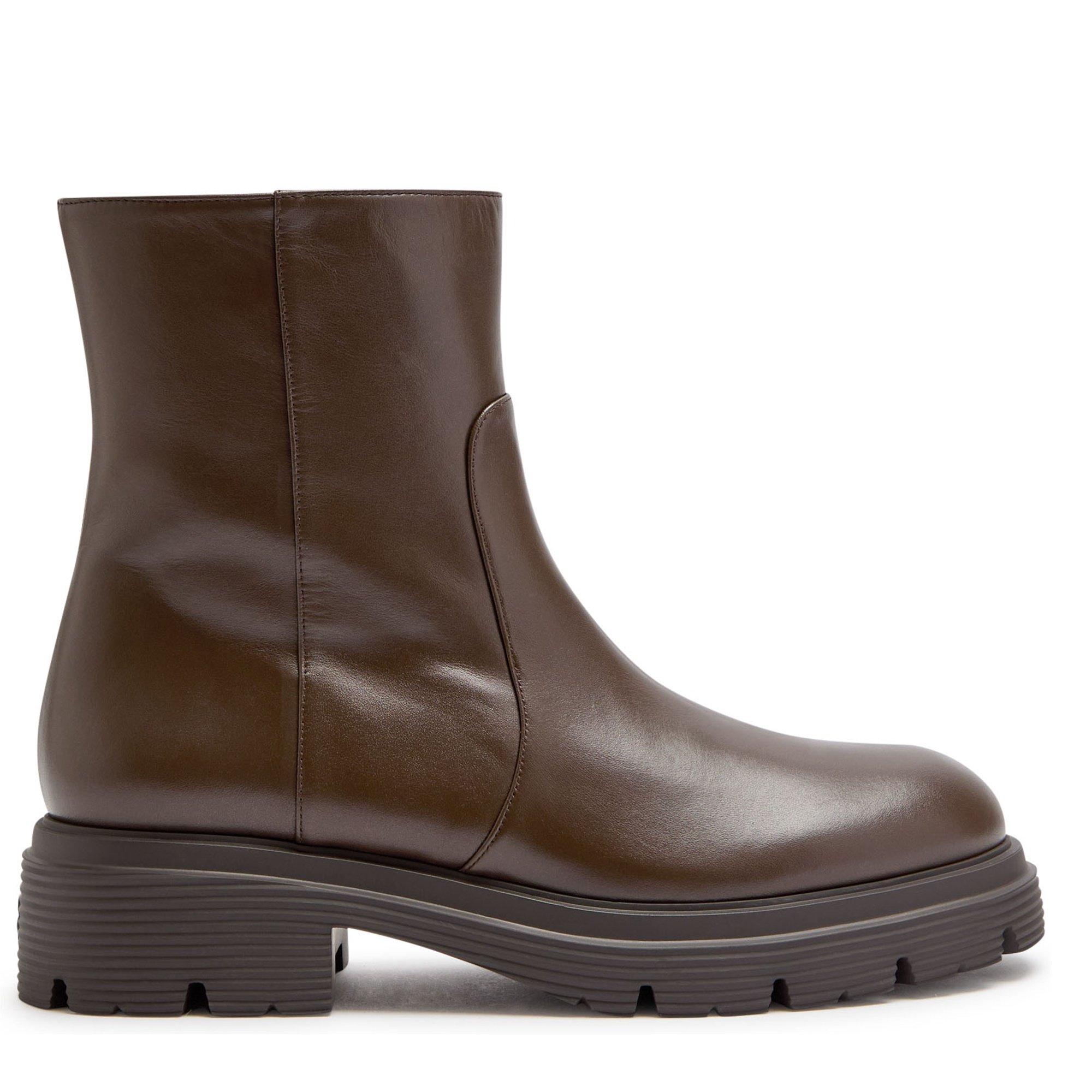 BROWN - Stuart Weitzman - HUDSON LITE ZIP BOOTIE09 - 1