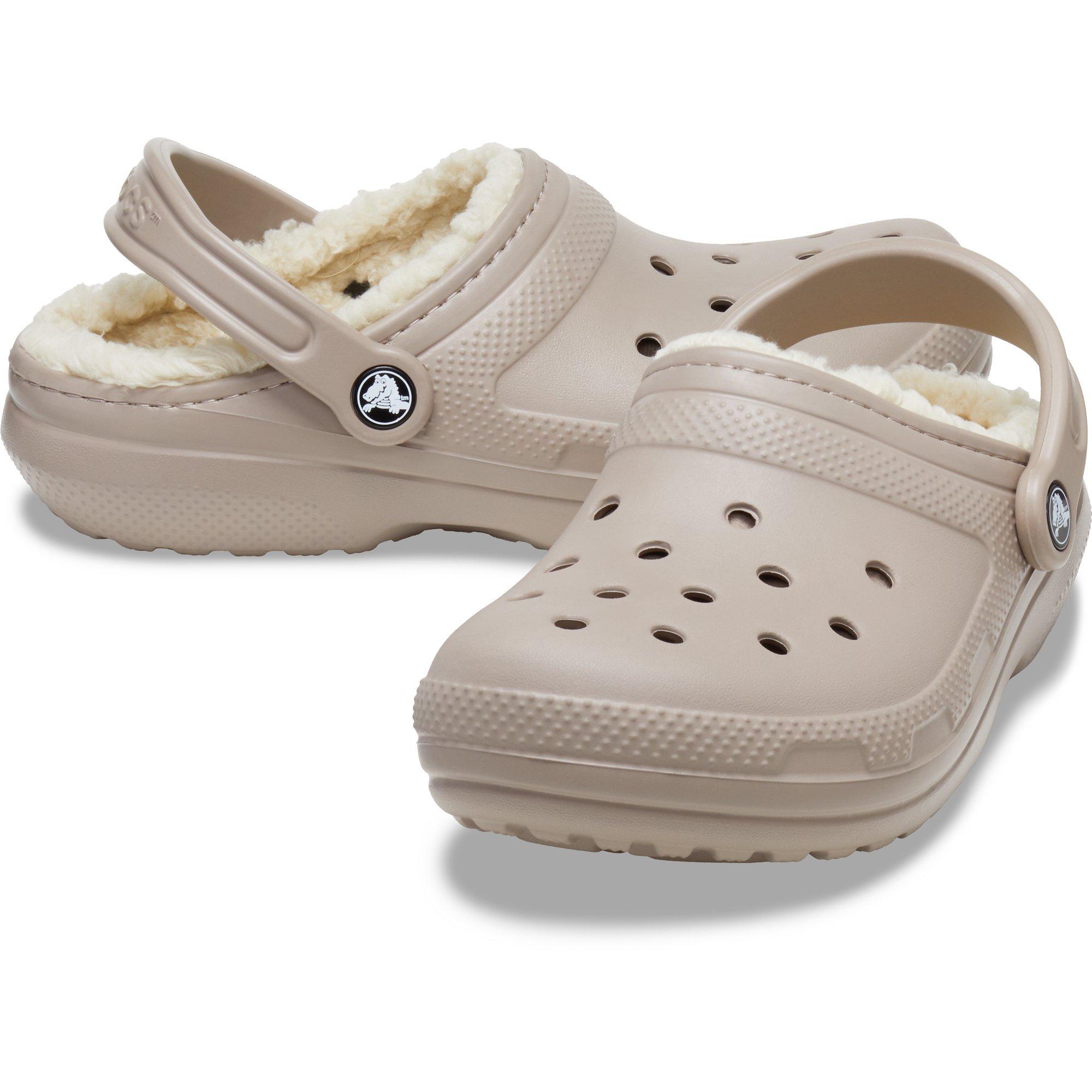 Mushroom/Bone - Crocs - Women's Classic Lined Mule Slippers - 3