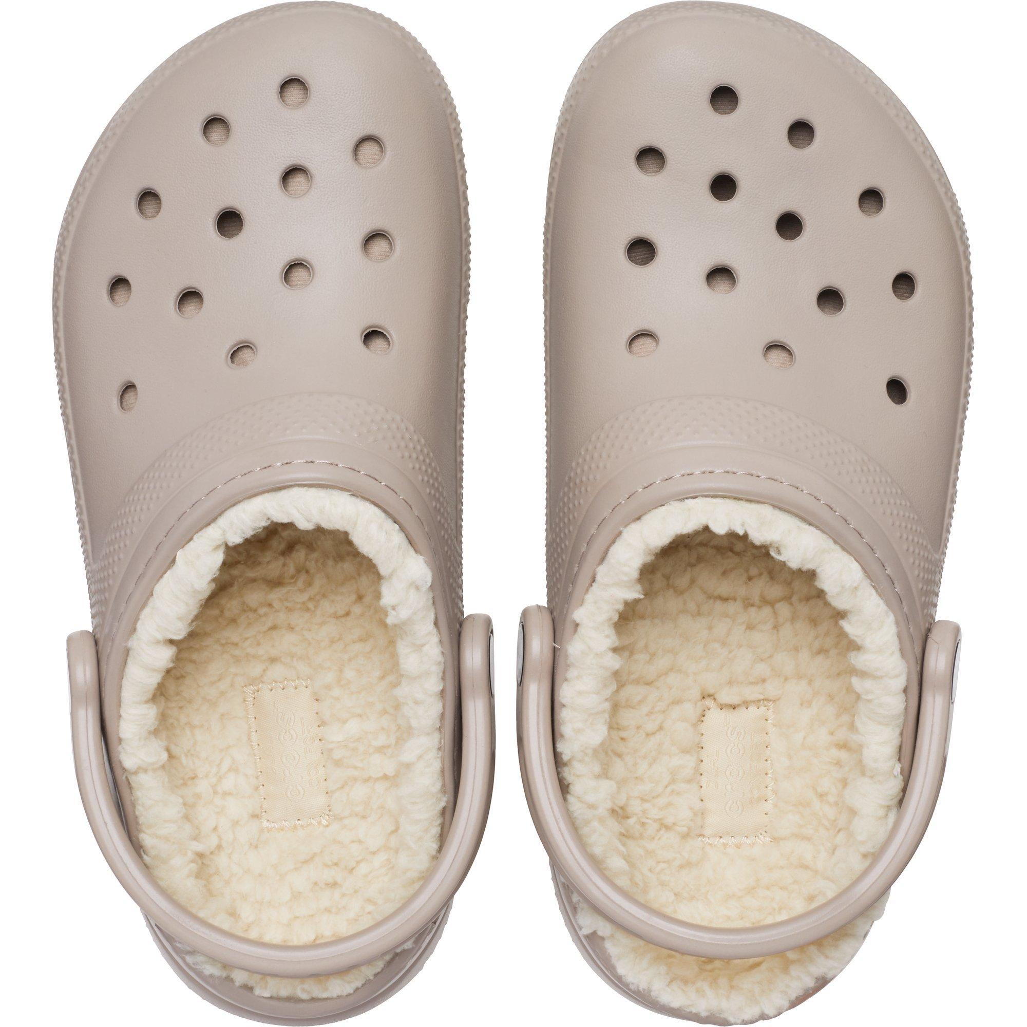 Mushroom/Bone - Crocs - Women's Classic Lined Mule Slippers - 4