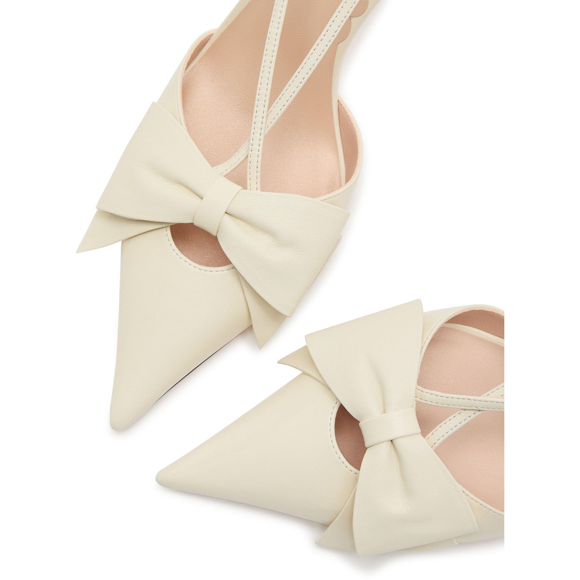IVORY - Valentino - SLING BACK BOWOW - 4