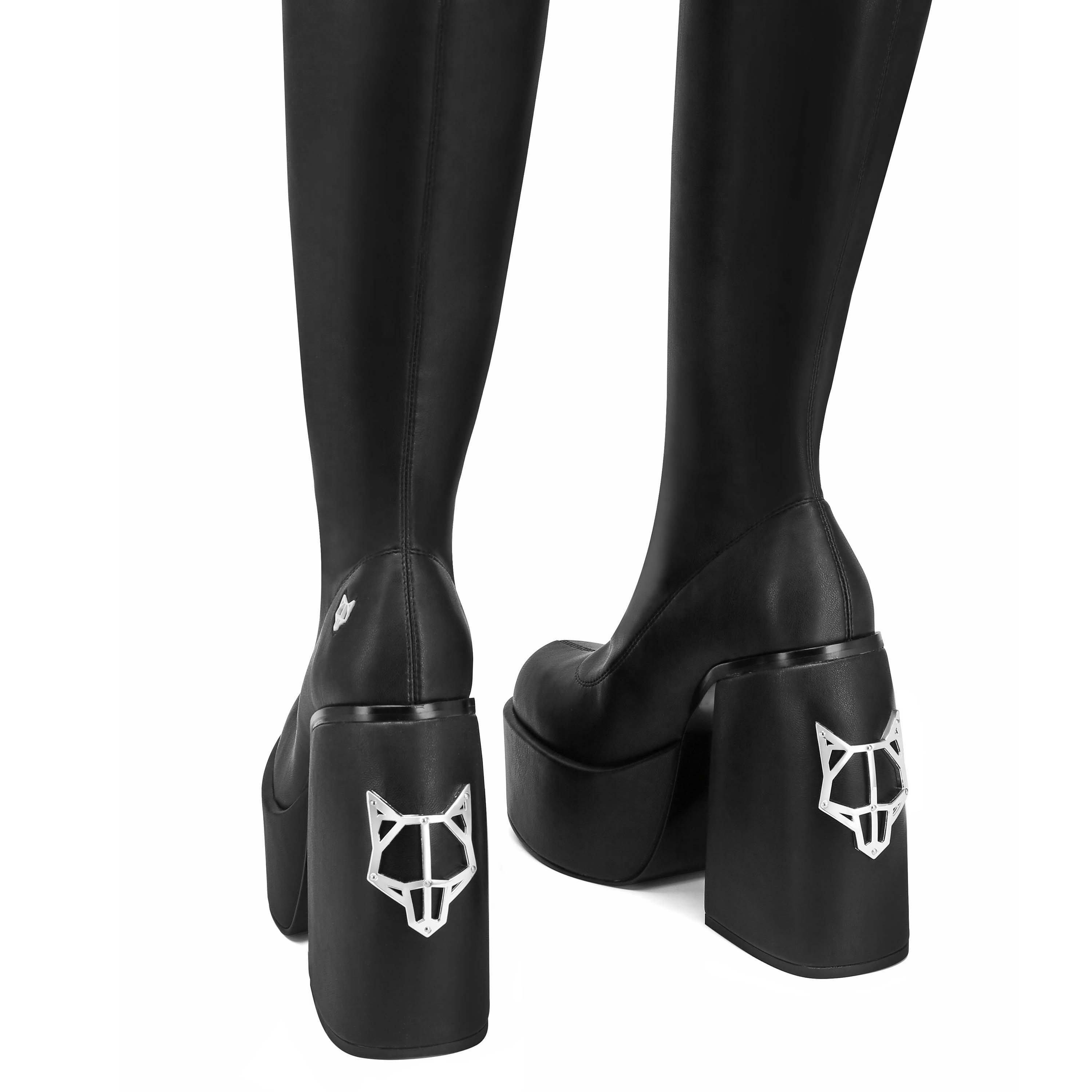 Black - Naked Wolfe - Spice Stretch Boot - 6