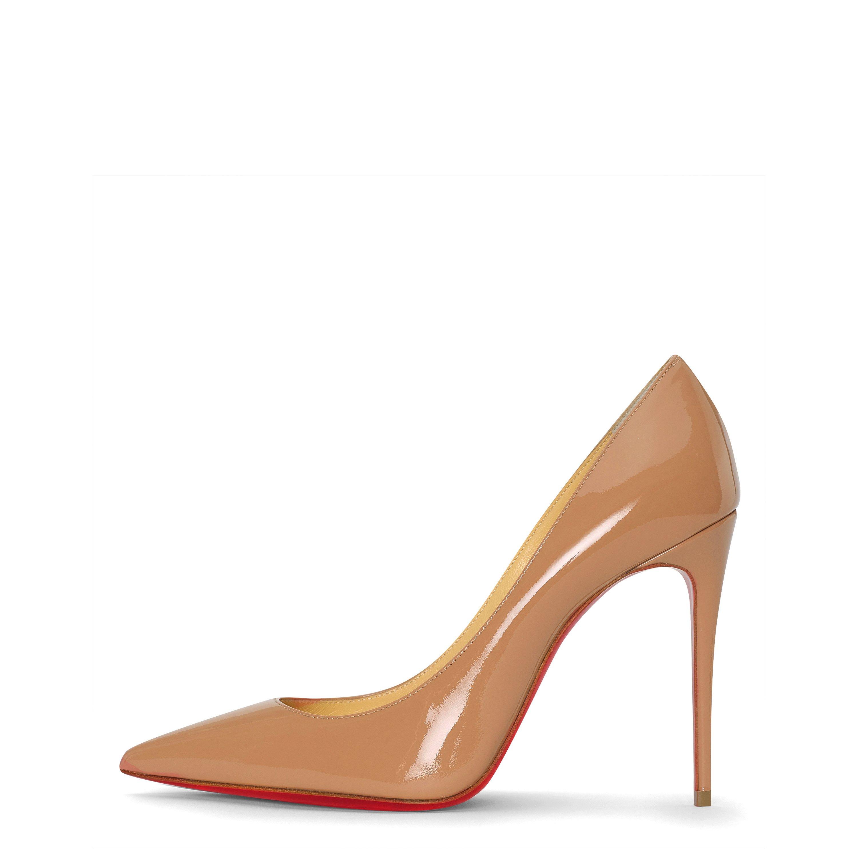 Nude - Christian Louboutin - Women's Kate Leather Pumps, 100mm - 2