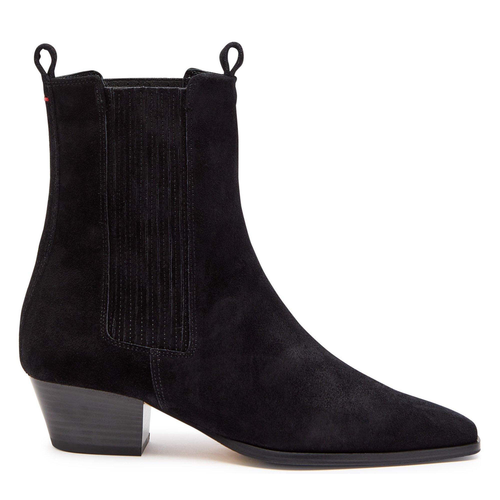 BLACK - Aeyde - AGATA COW SUEDE LEATHER BLACK