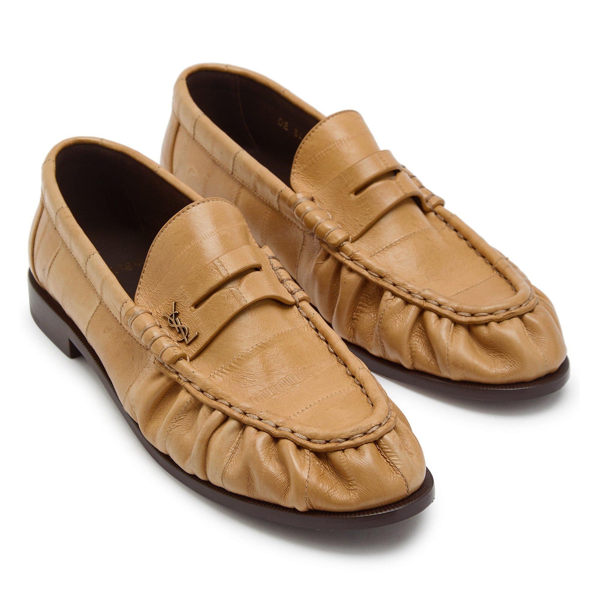 BEIGE - Saint Laurent - Women's Le Loafer 15 Moc Leather - 3