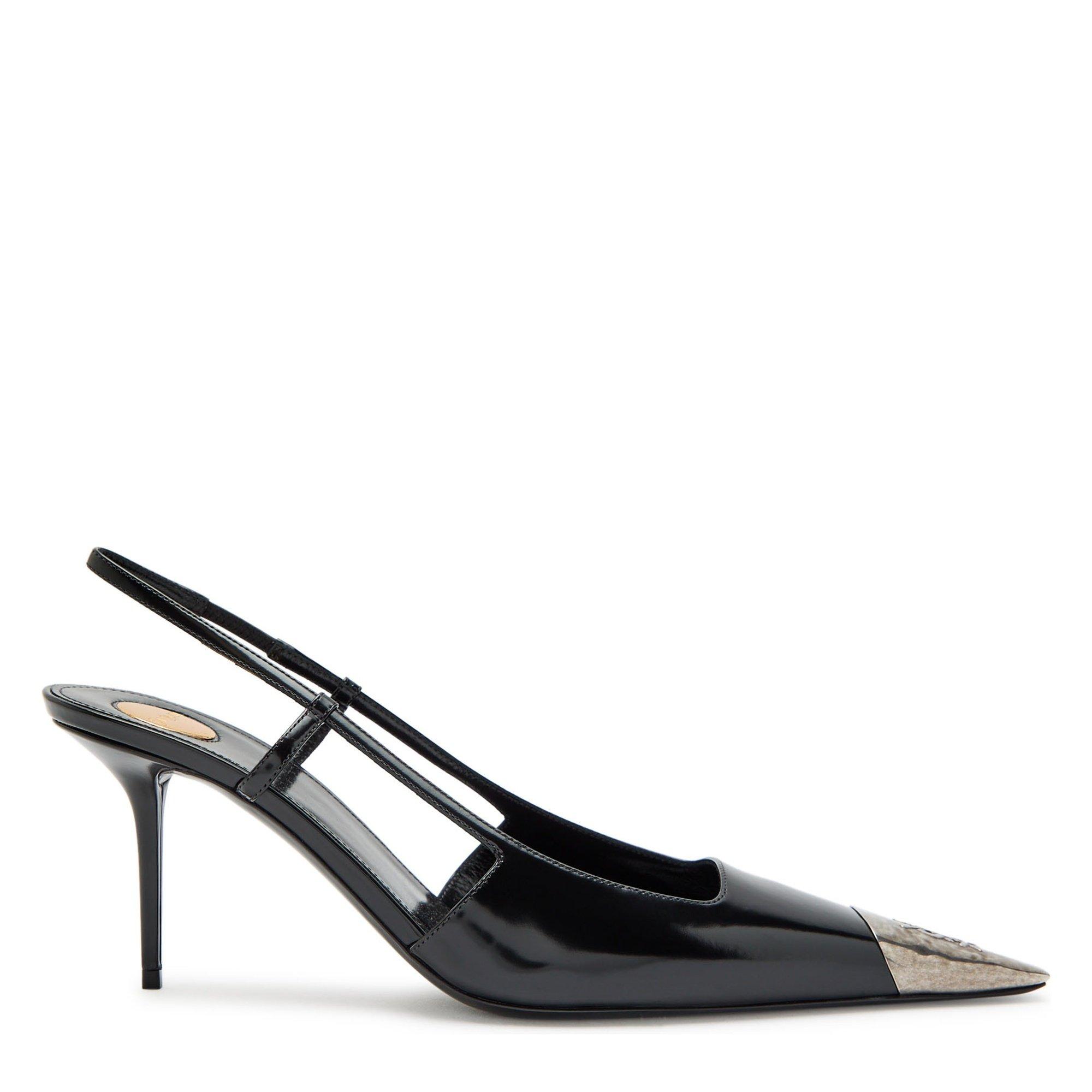 BLACK - Saint Laurent - JEANNE 75 SLINGBACK PUMP - 1