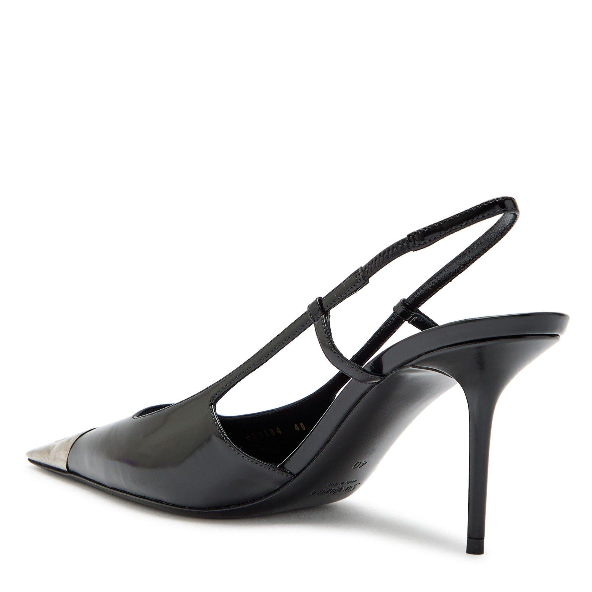 BLACK - Saint Laurent - JEANNE 75 SLINGBACK PUMP - 2
