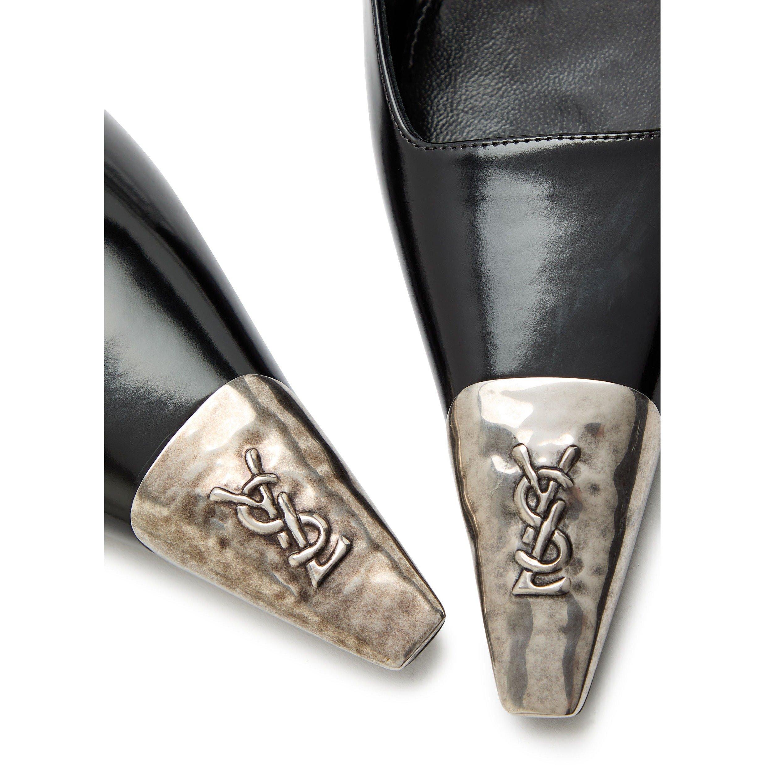 BLACK - Saint Laurent - JEANNE 75 SLINGBACK PUMP - 4
