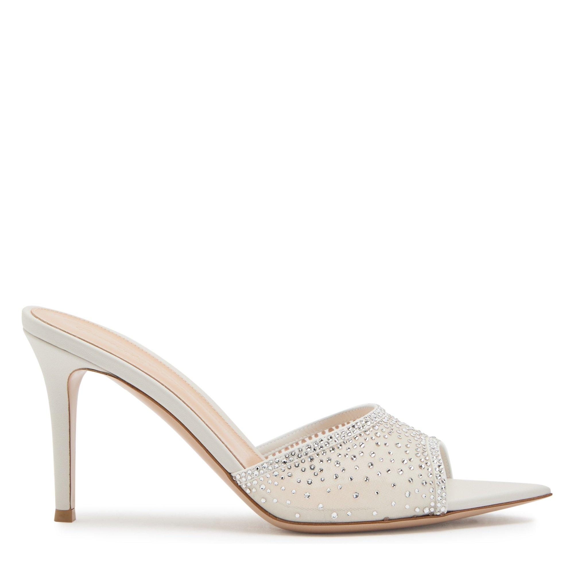 WHITE - Gianvito Rossi - Women's Rania Mule 85 - 1