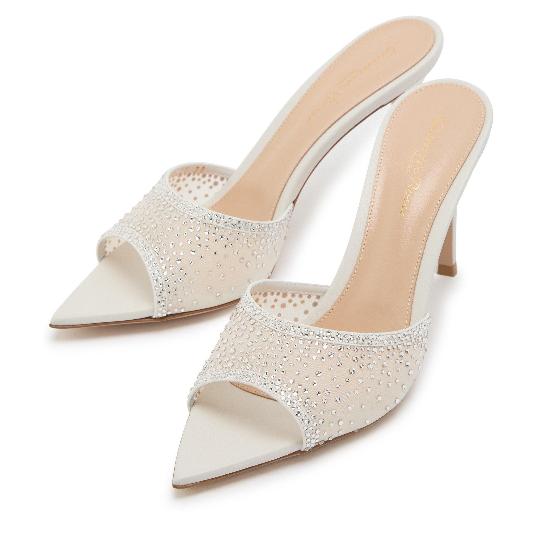 WHITE - Gianvito Rossi - Women's Rania Mule 85 - 3