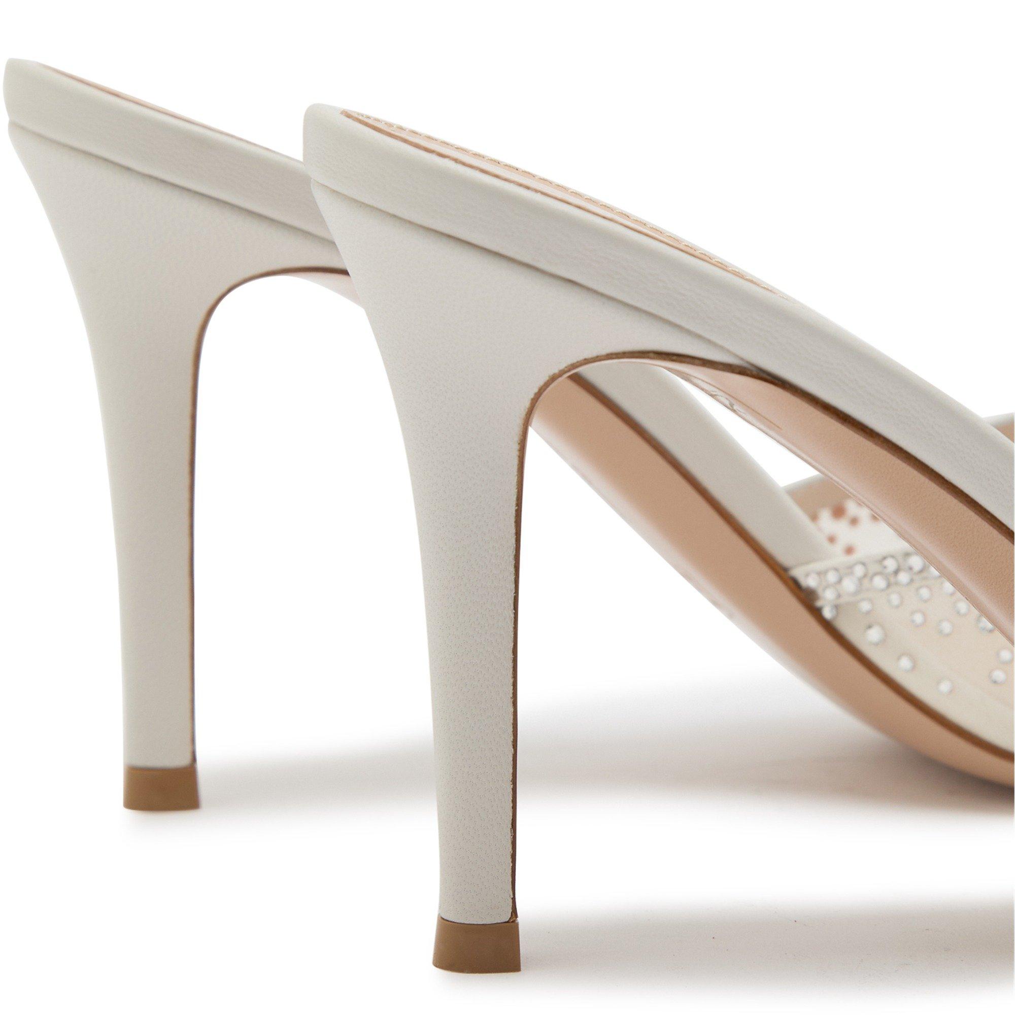 WHITE - Gianvito Rossi - Women's Rania Mule 85 - 4