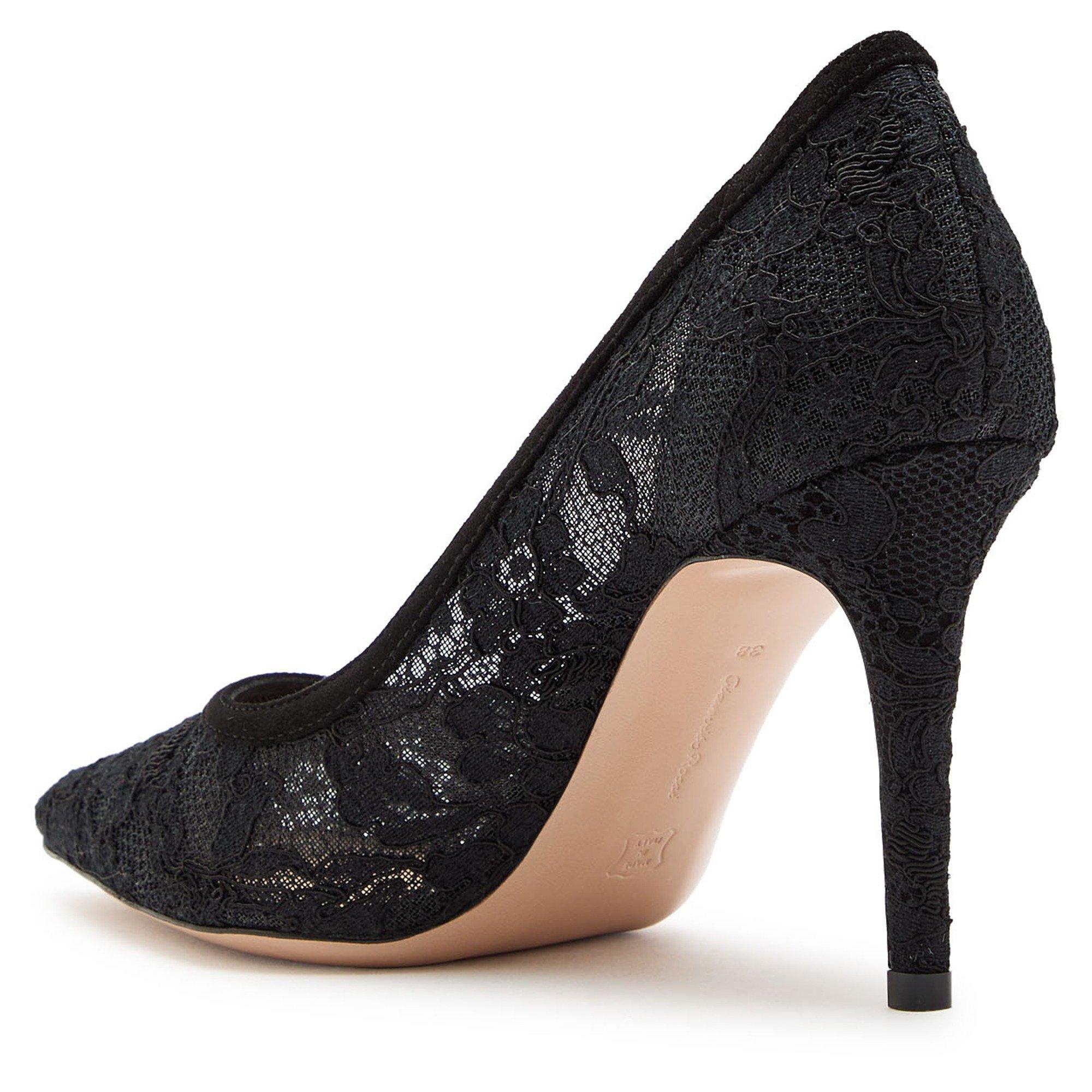 BLACK - Gianvito Rossi - CLAUDIA 85 LACE PUMP - 2