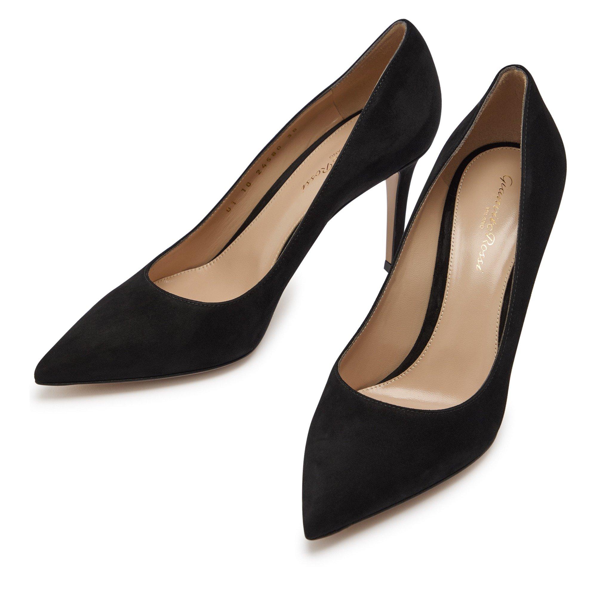BLACK - Gianvito Rossi - Women's Gianvito 85 Suede Stiletto Heels - 3