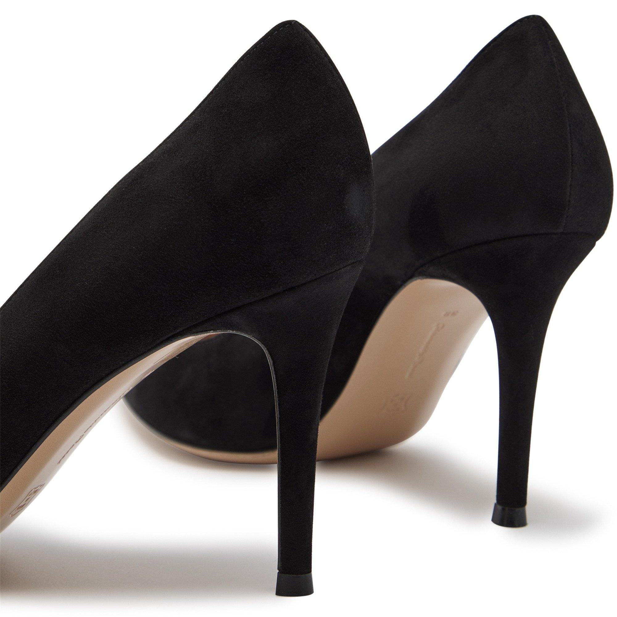 BLACK - Gianvito Rossi - Women's Gianvito 85 Suede Stiletto Heels - 4