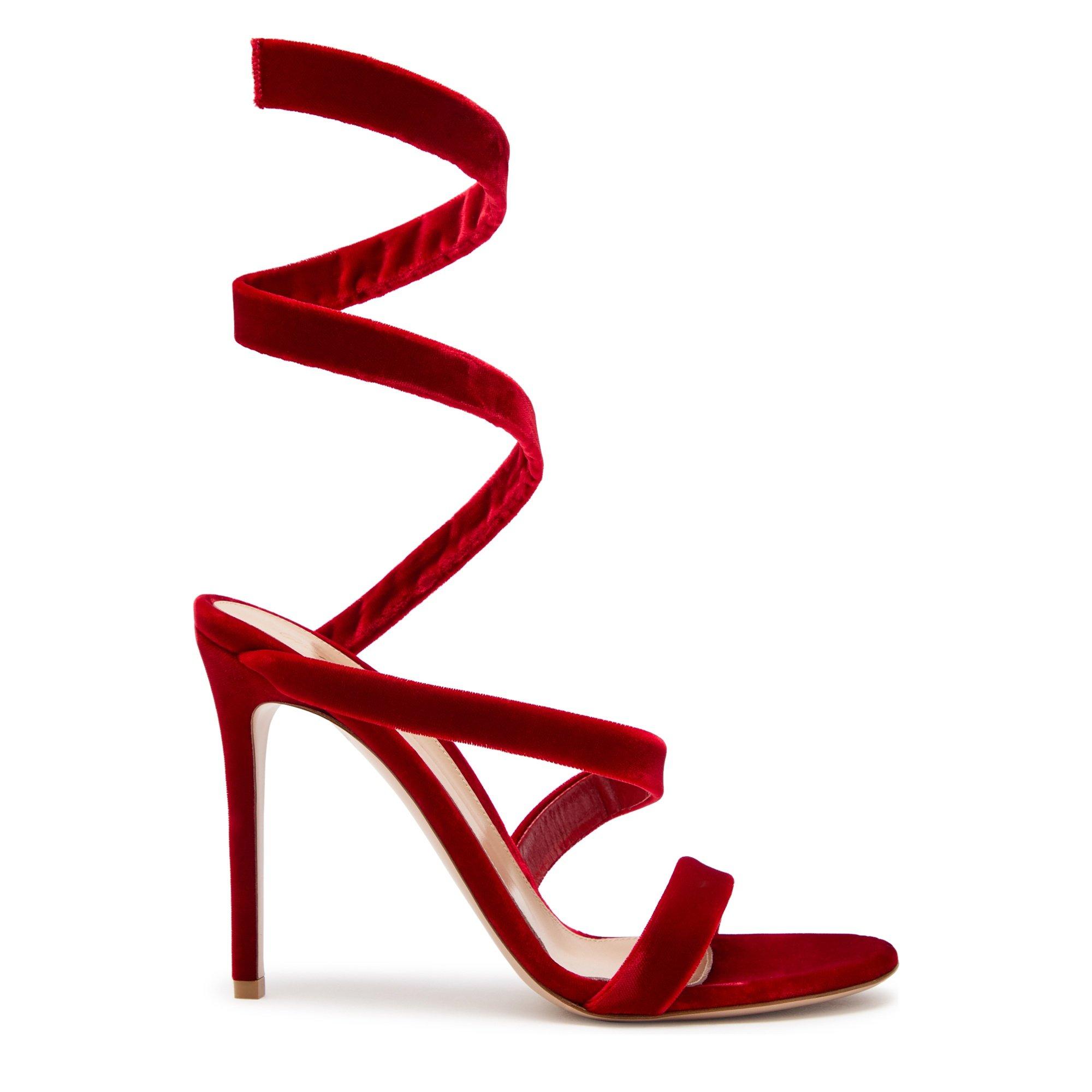 RED - Gianvito Rossi - OPERA SANDAL VELVET - 1