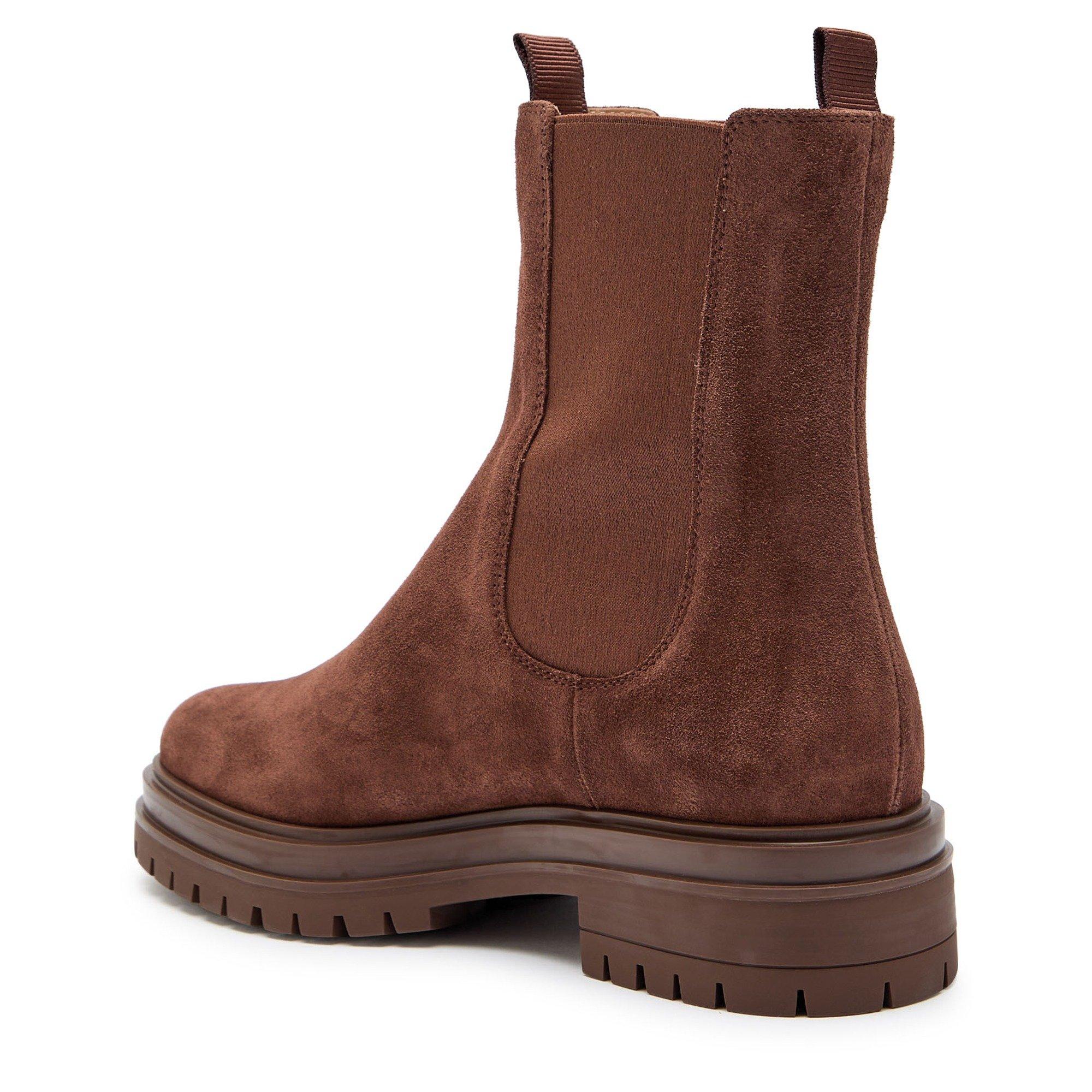 BROWN - Gianvito Rossi - Women's Chester Suede Chelsea Boots - 2