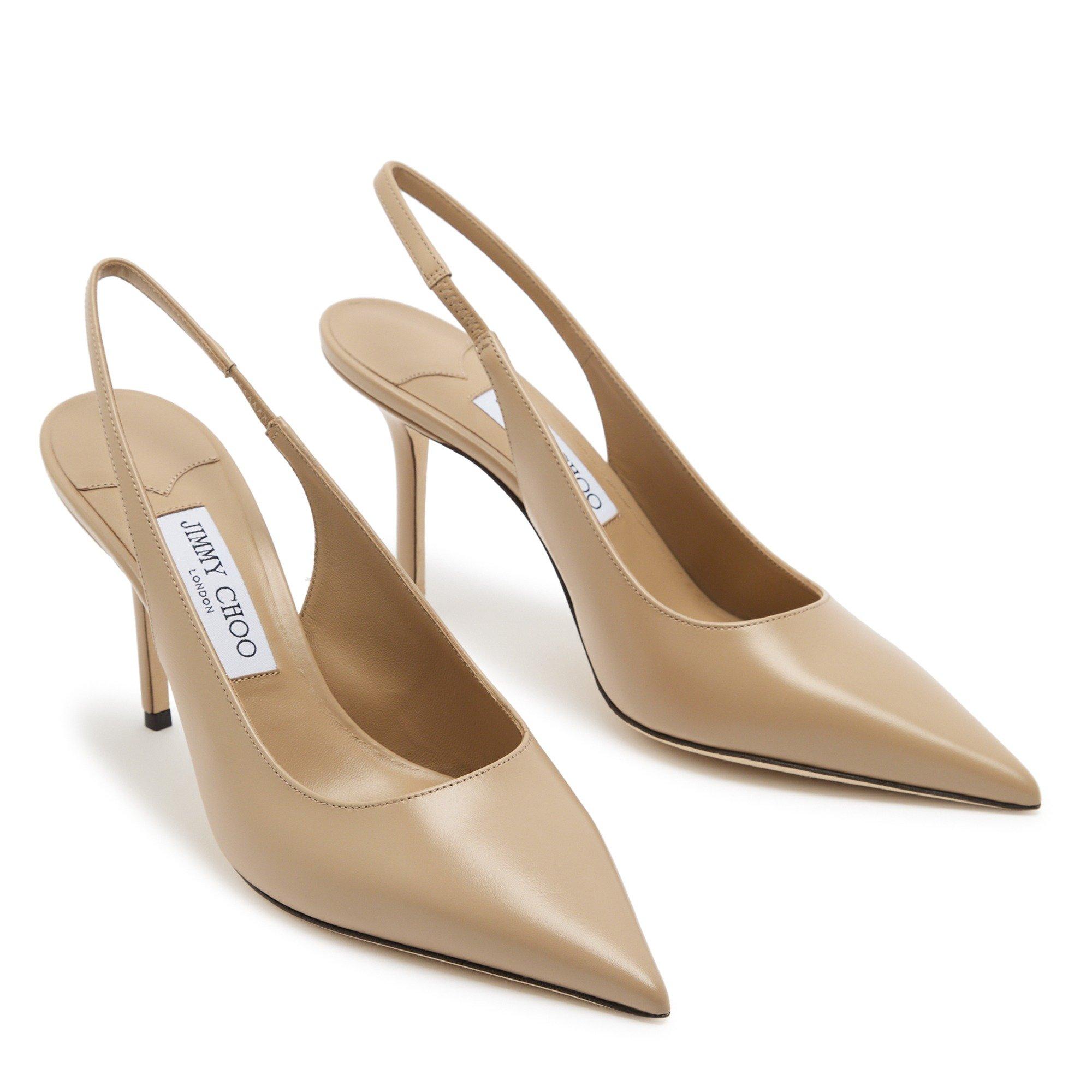 NUDE - Jimmy Choo - Women's Love SB 85 Leather Slingbacks - 3