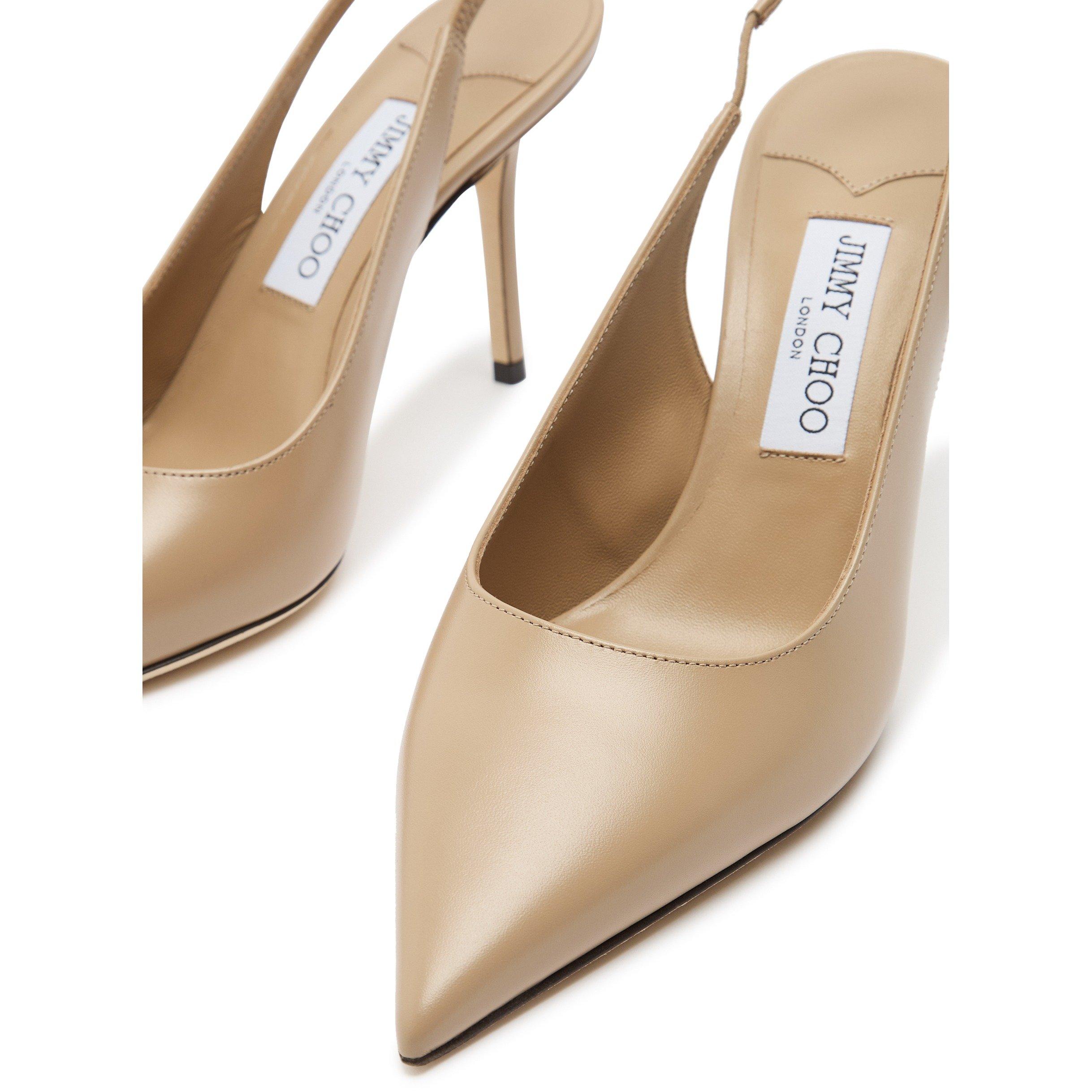 NUDE - Jimmy Choo - Women's Love SB 85 Leather Slingbacks - 4