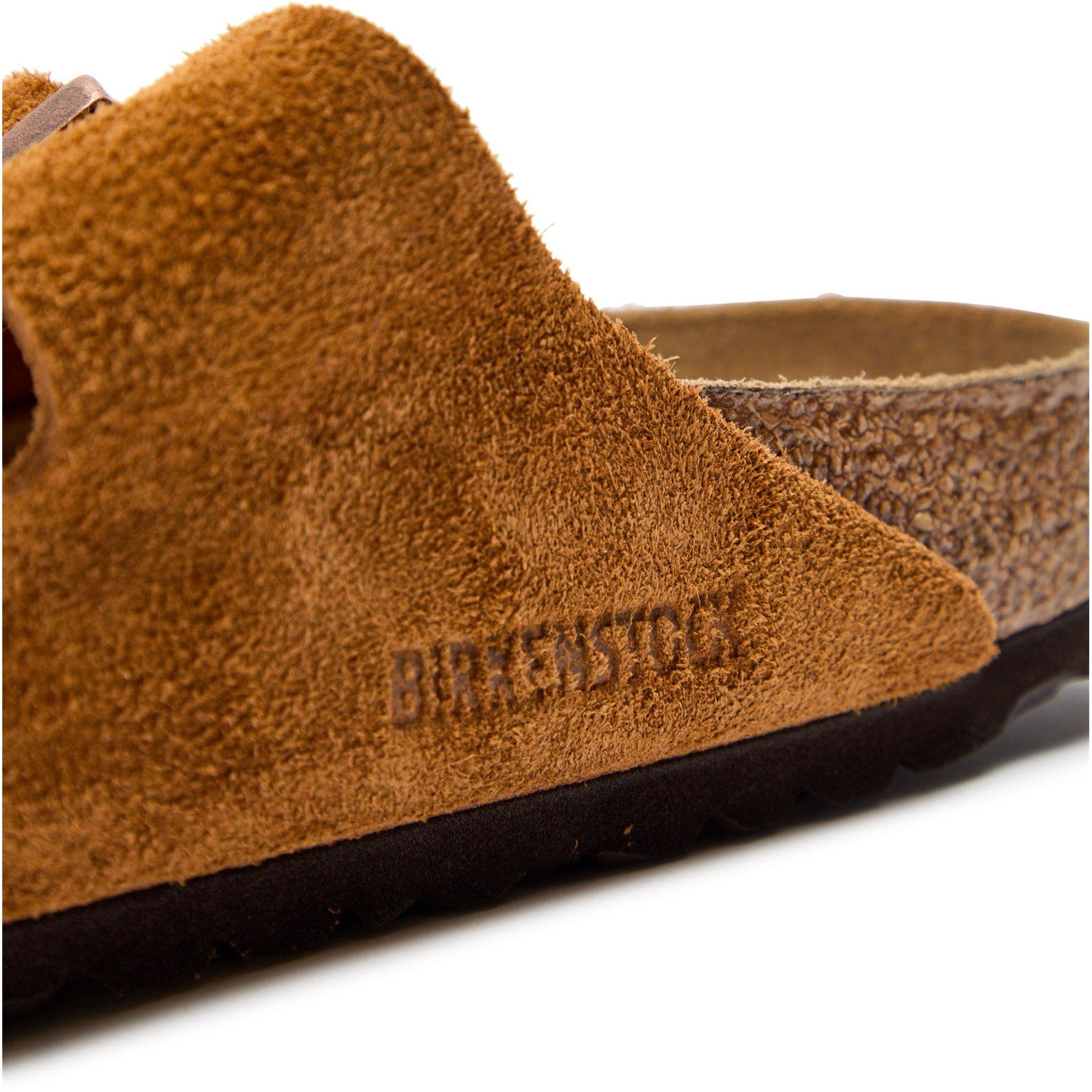 TAN - Birkenstock - Women's Arizona Classic Suede Flat Sandals - 4