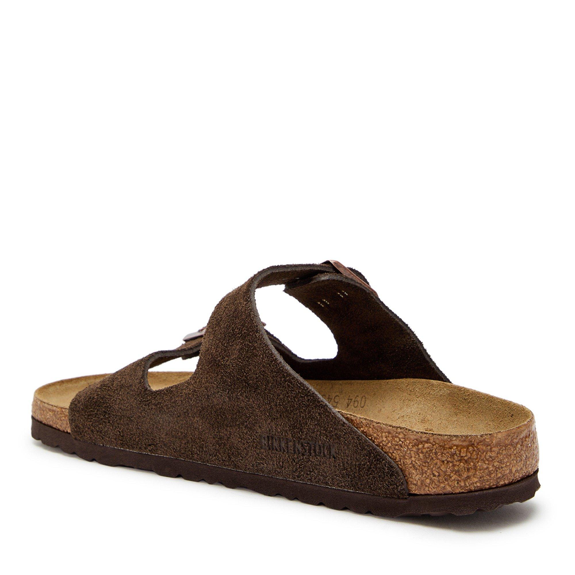 BROWN - Birkenstock - Women's Arizona Classic Suede Flat Sandals - 2