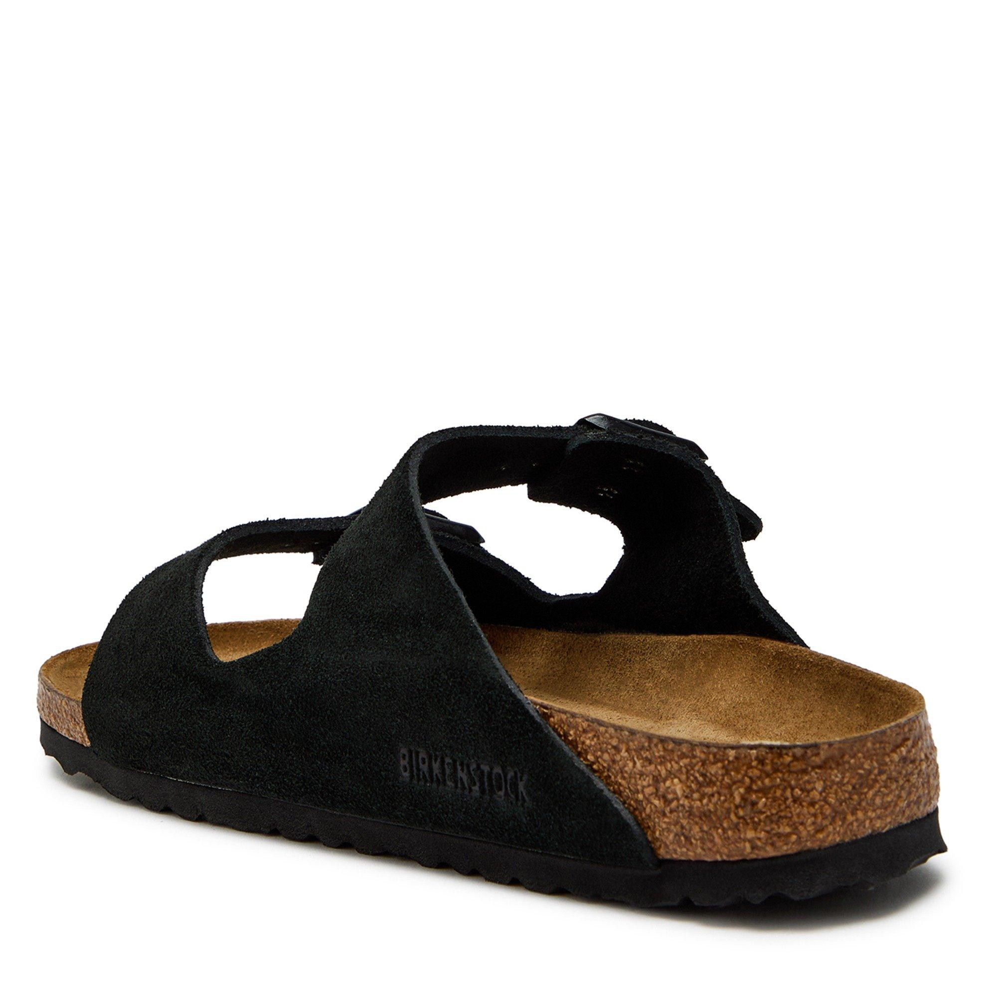 BLACK - Birkenstock - Women's Arizona Classic Suede Flat Sandals - 2