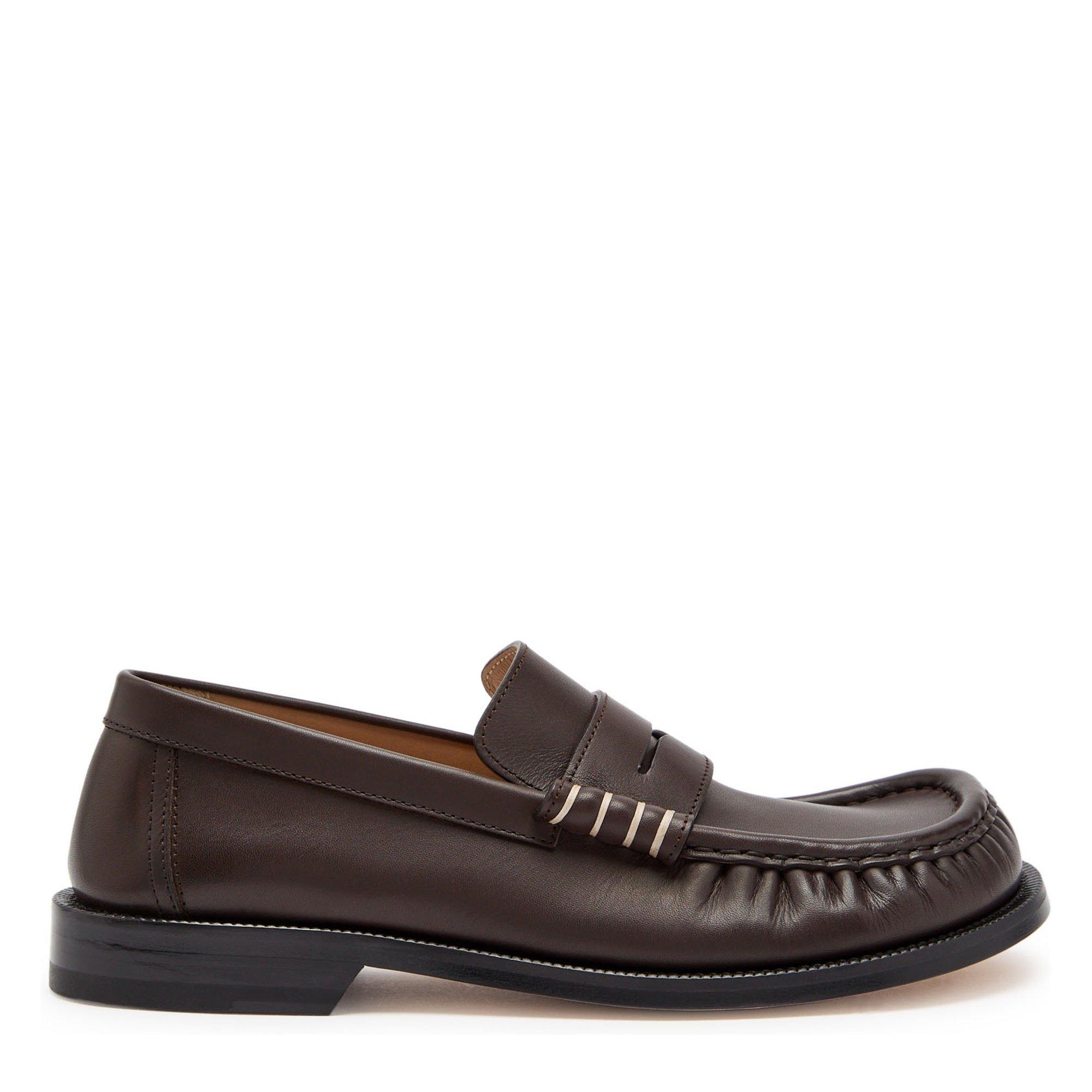 BROWN - JW Anderson - Women's Leather Moccasin Loafers - 1