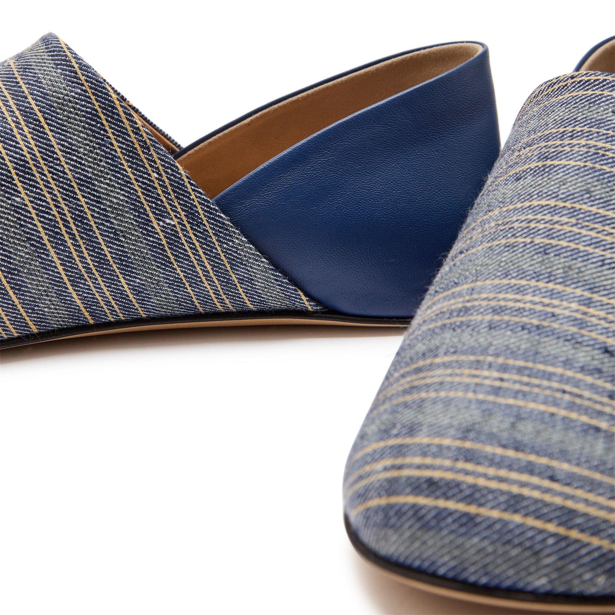 MULTICOLOURED - JW Anderson - Women's Babouche Striped Jacquard Flat Mules - 4