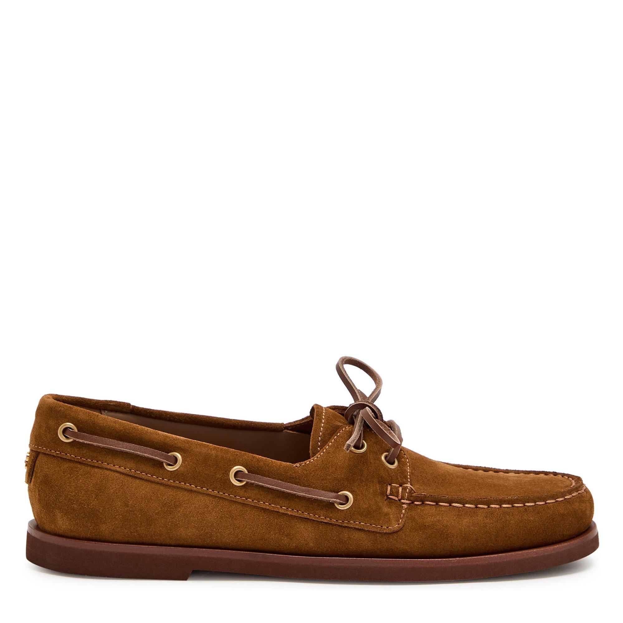 BROWN - Gianvito Rossi - VANDE SUEDE BOAT SHOE