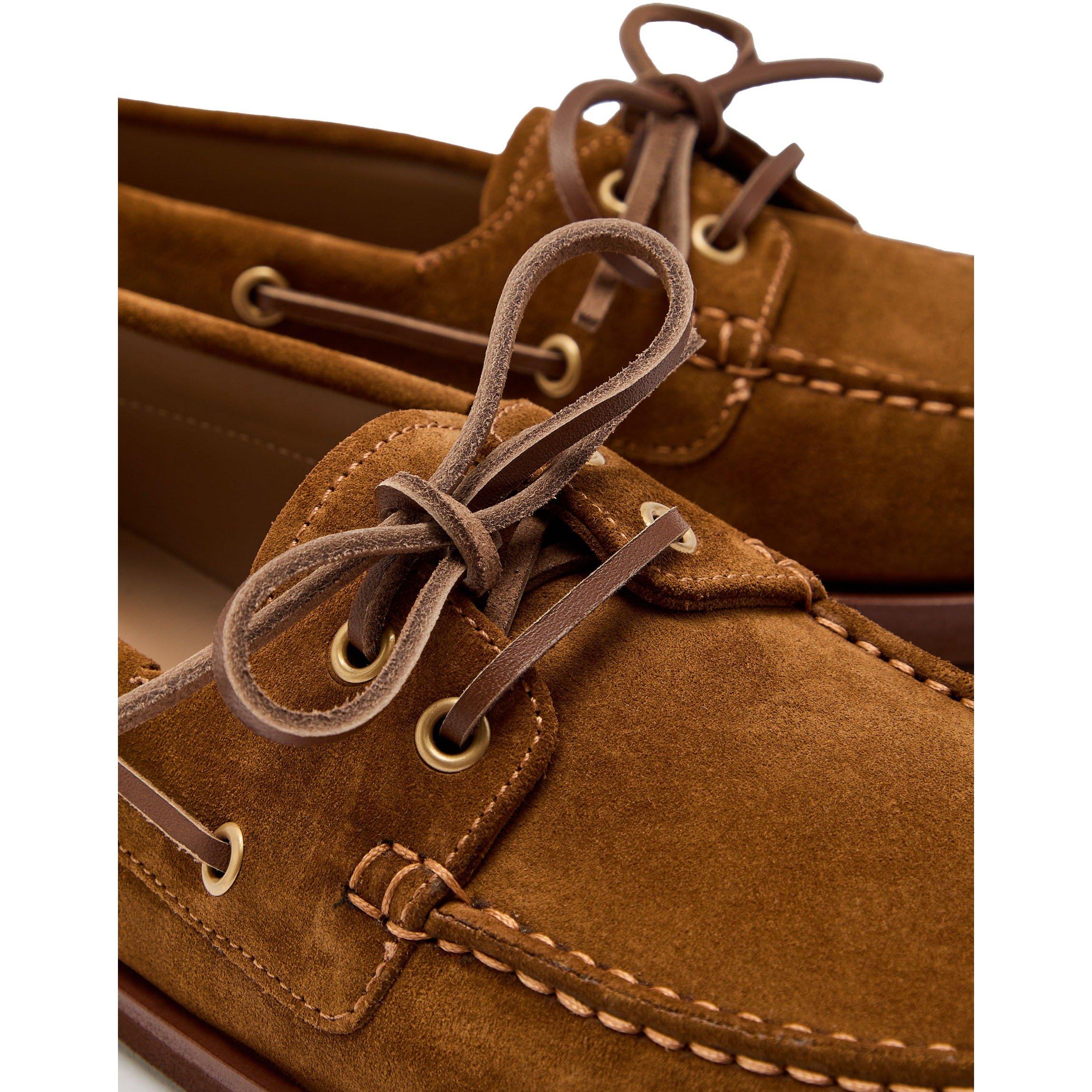 BROWN - Gianvito Rossi - Women's Vandée Suede Boat Shoes - 4