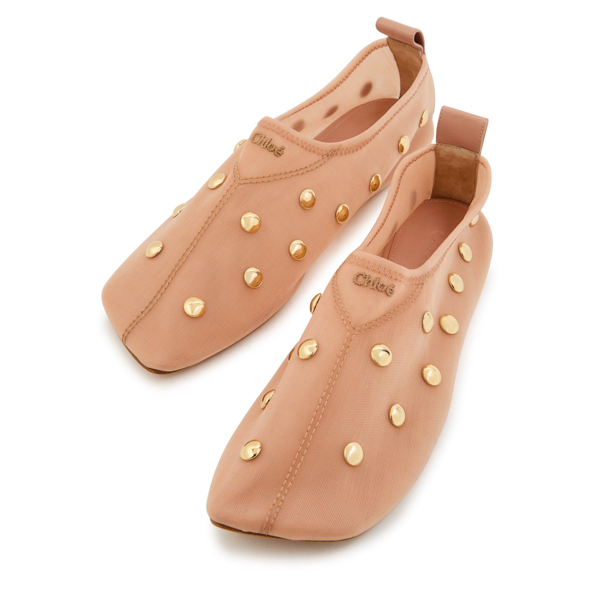 NUDE - Chloe - RITA STUD MESH FLAT - 3