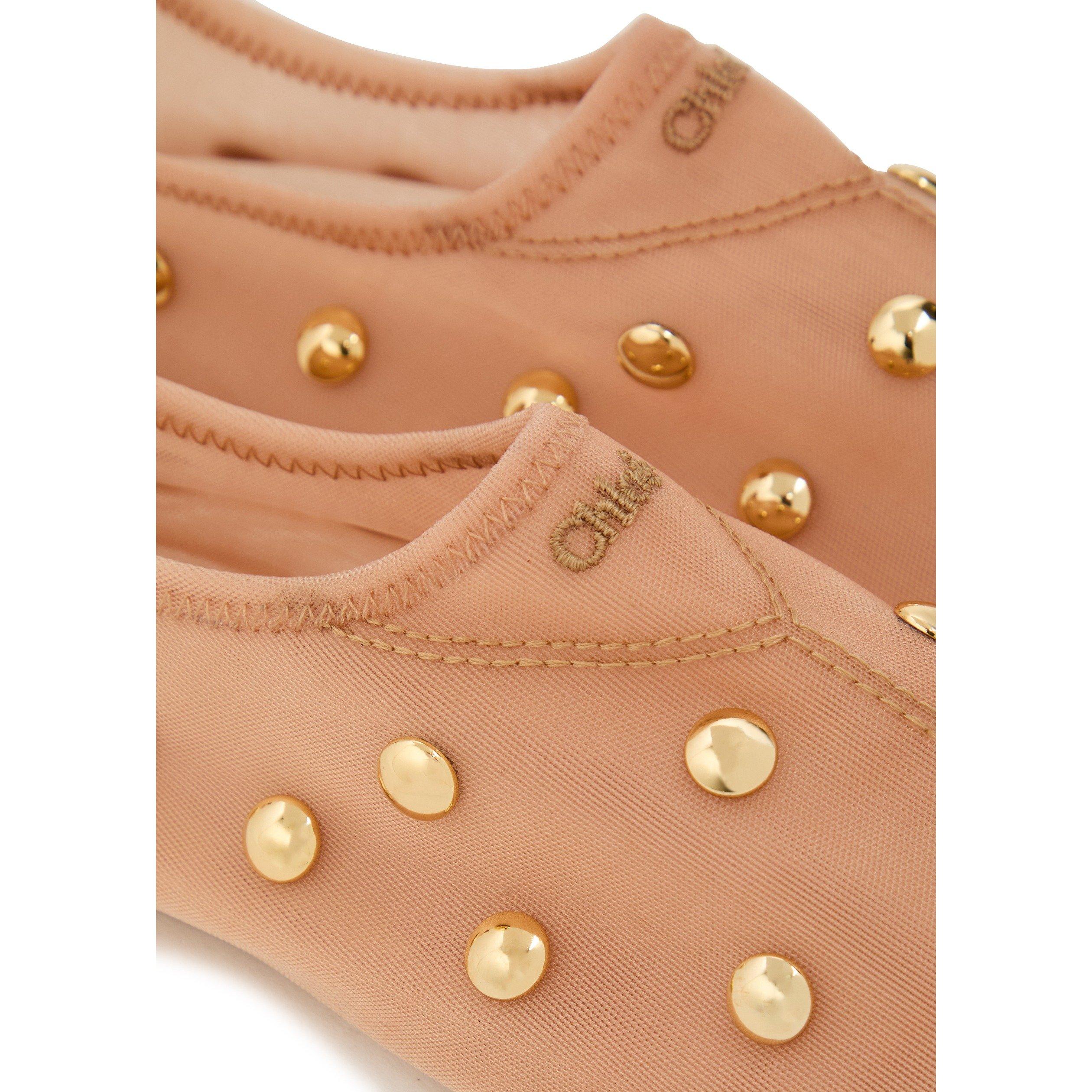 NUDE - Chloe - RITA STUD MESH FLAT - 4
