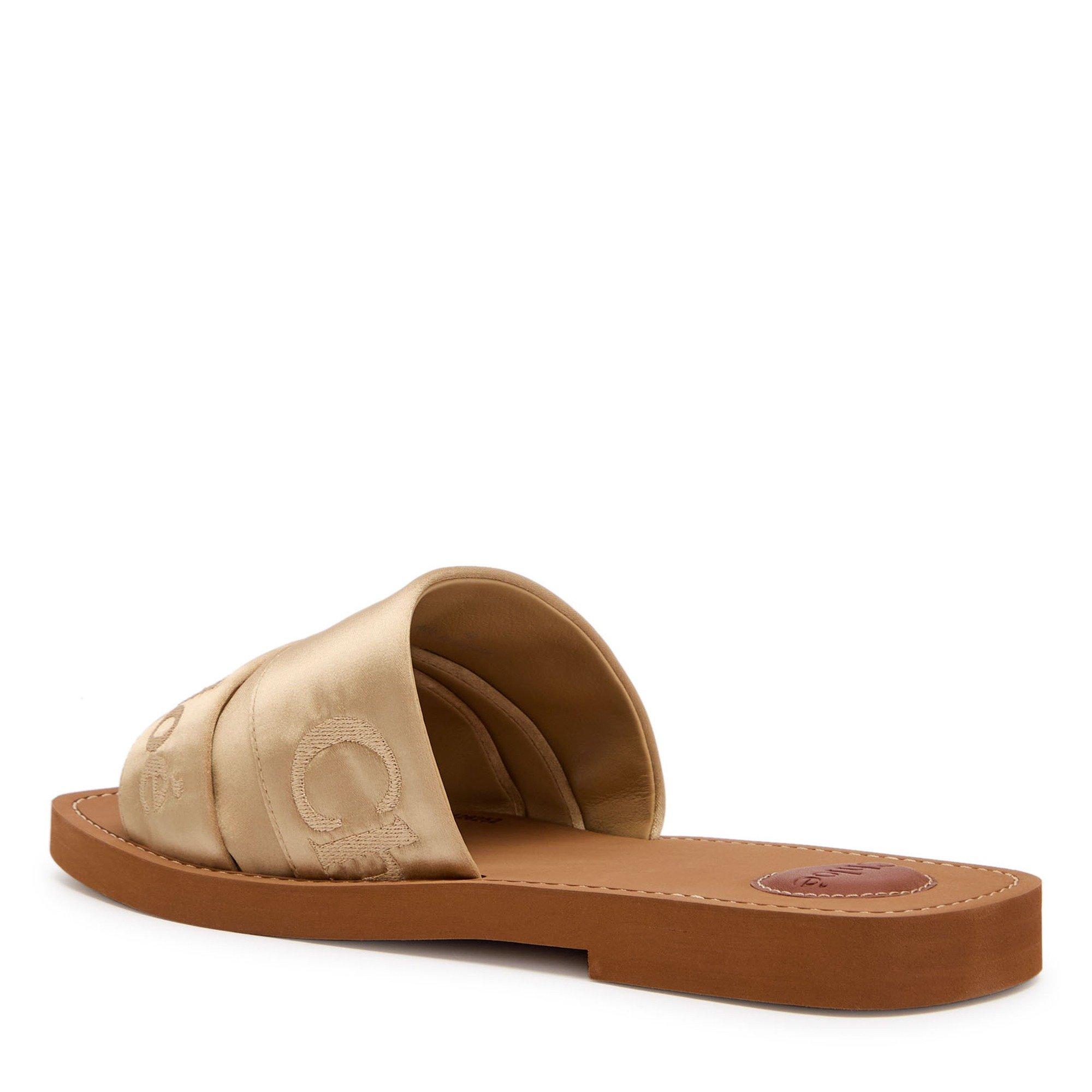 SAND - Chloe - WOODY SATIN SLIDE - 2