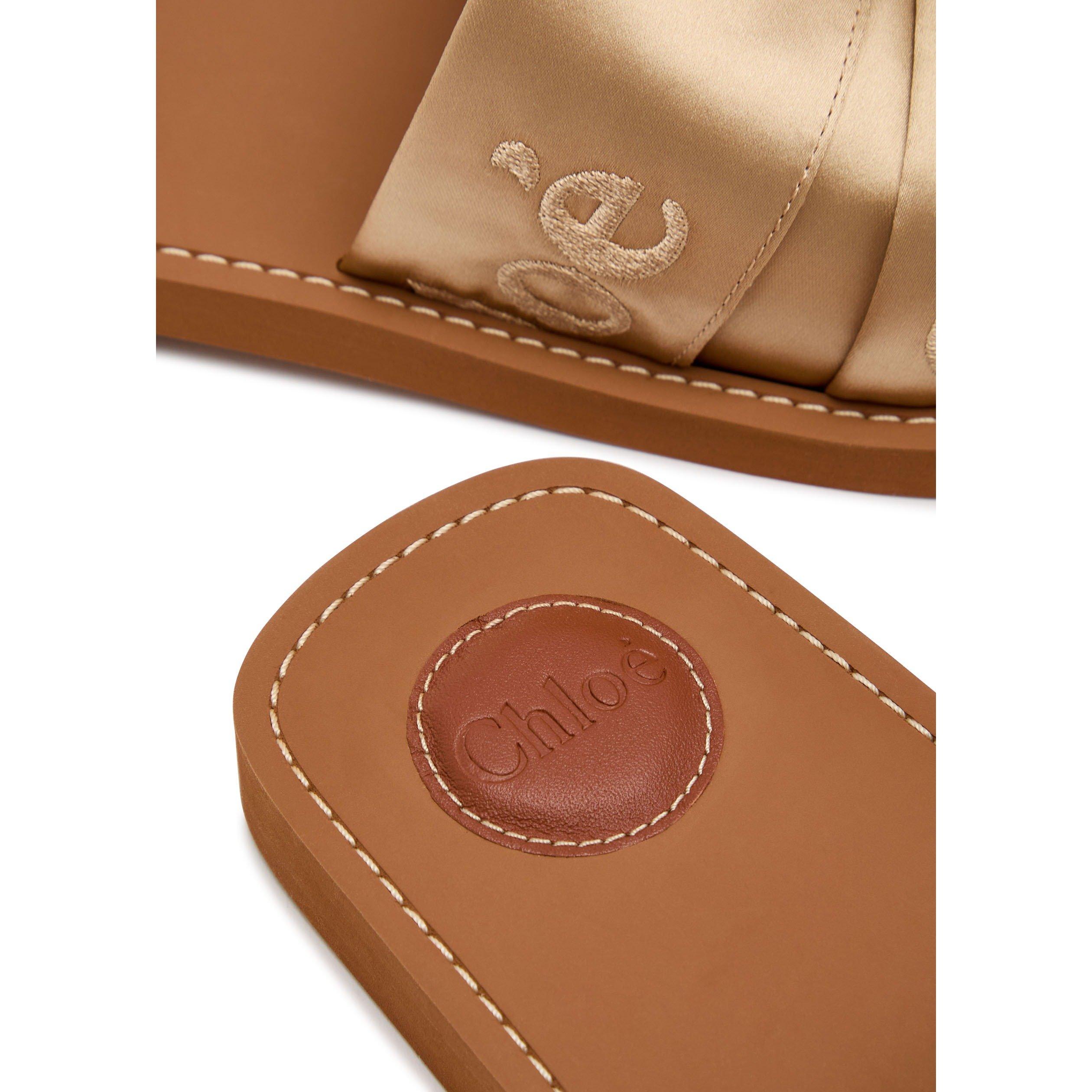 SAND - Chloe - WOODY SATIN SLIDE - 4