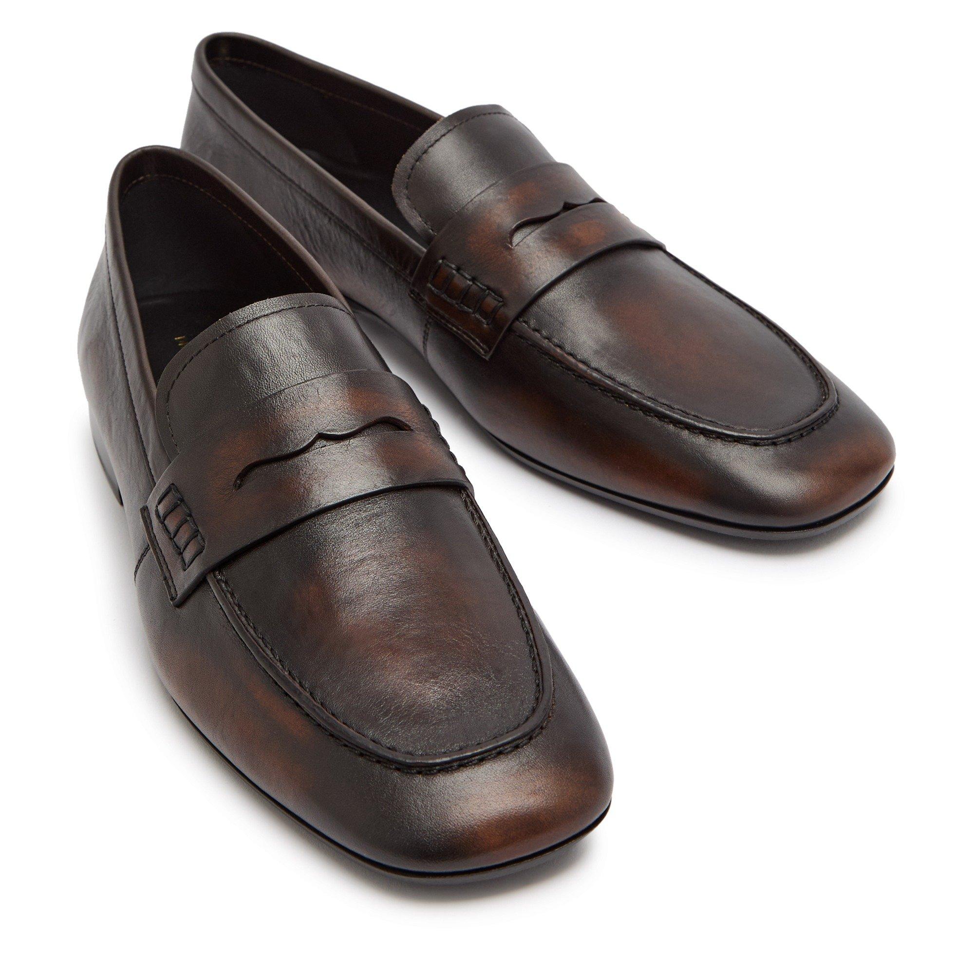 TAN - Dries Van Noten - Women's Soft Leather Loafers - 3