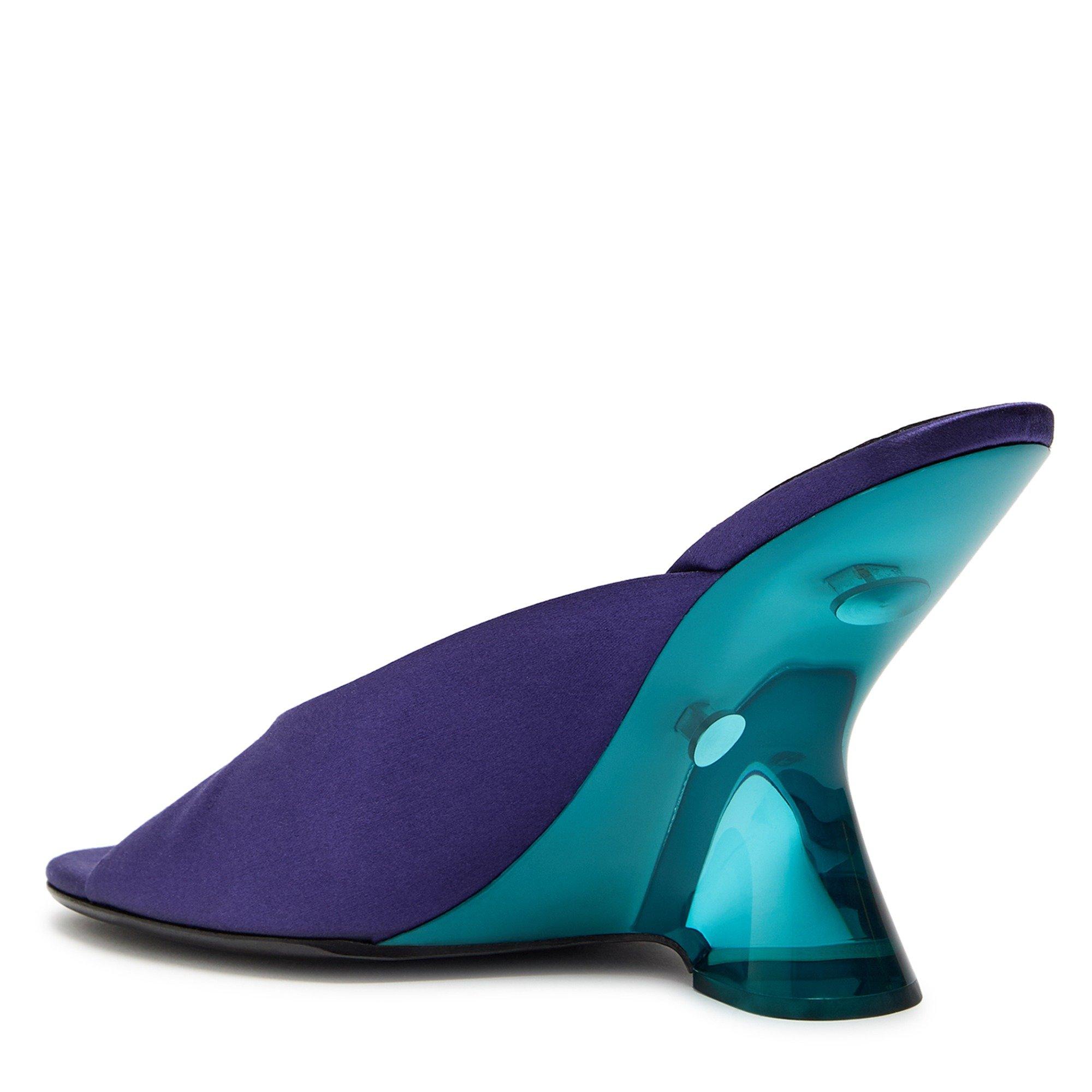 PURPLE - Dries Van Noten - 100MM COLOURED PLEXY WEDGE MUL - 2