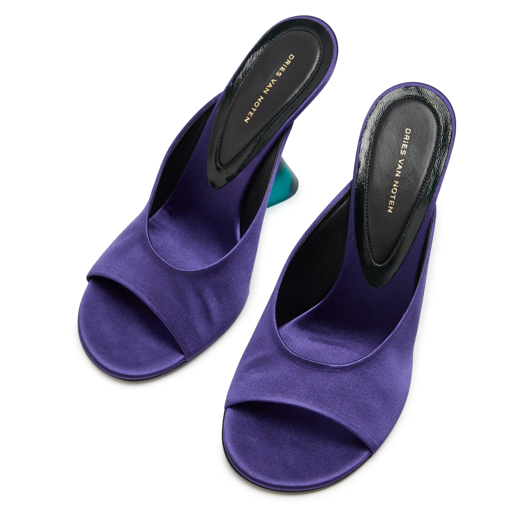 PURPLE - Dries Van Noten - 100MM COLOURED PLEXY WEDGE MUL - 3