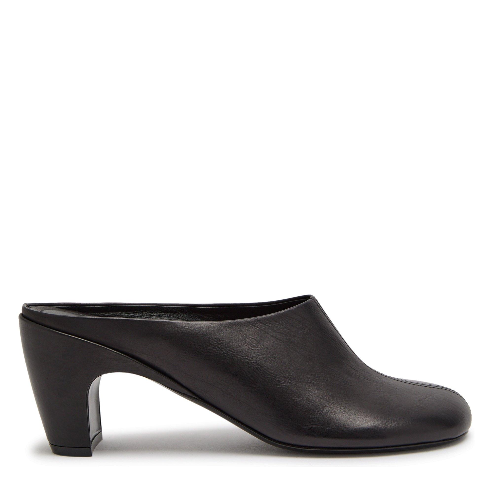 BLACK - Dries Van Noten - 65MM ROUND TOE SABOT IN SOFT C - 1