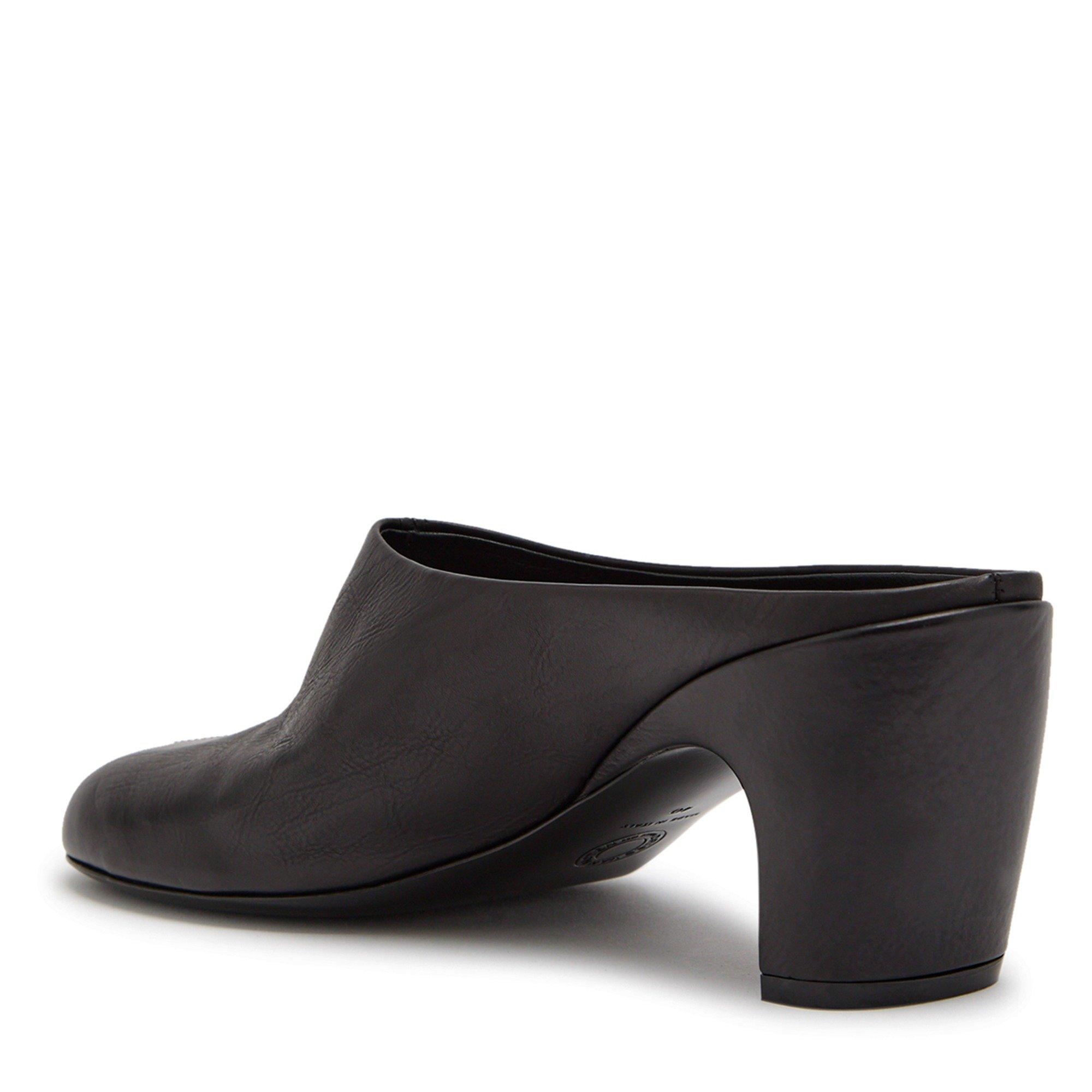 BLACK - Dries Van Noten - 65MM ROUND TOE SABOT IN SOFT C - 2