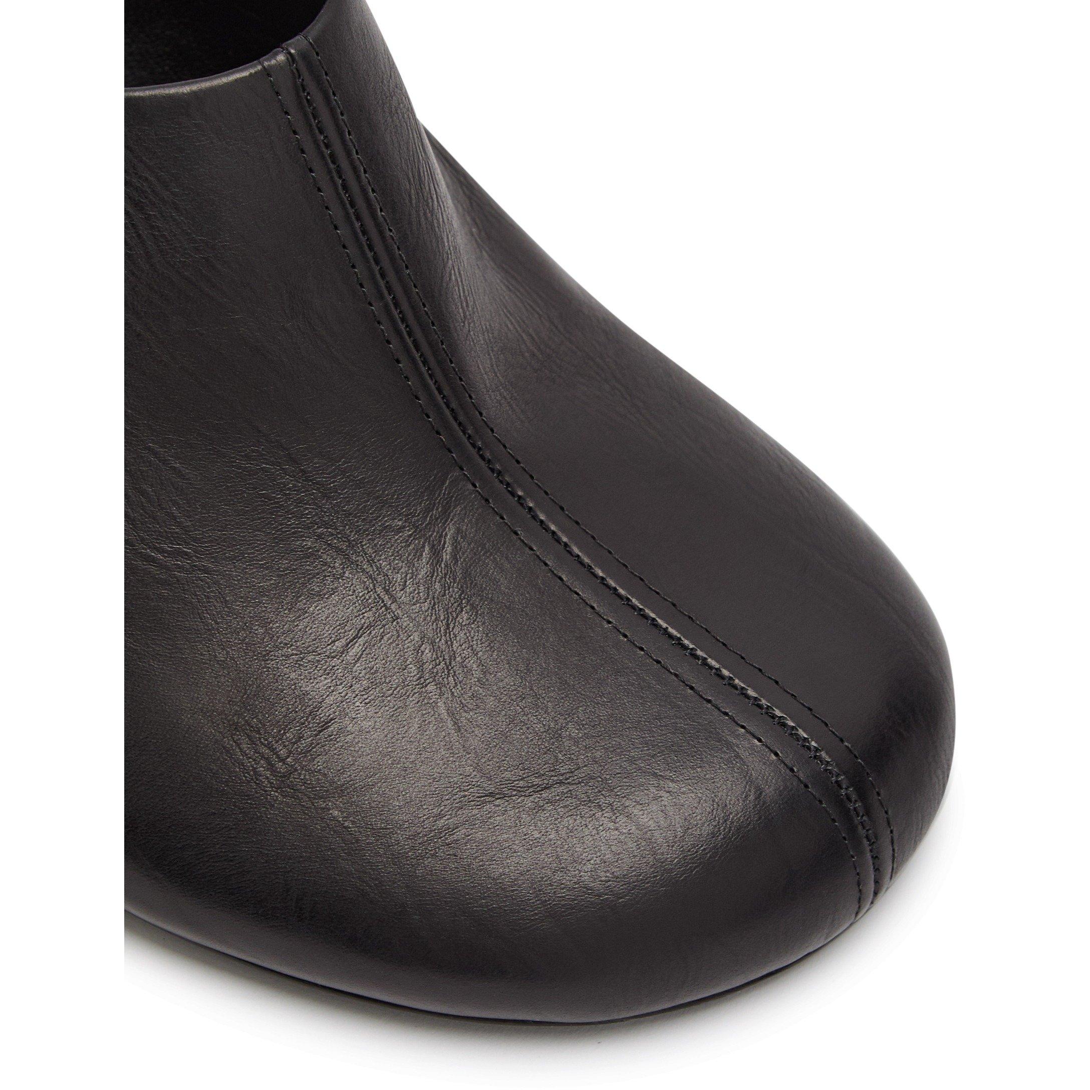 BLACK - Dries Van Noten - 65MM ROUND TOE SABOT IN SOFT C - 4