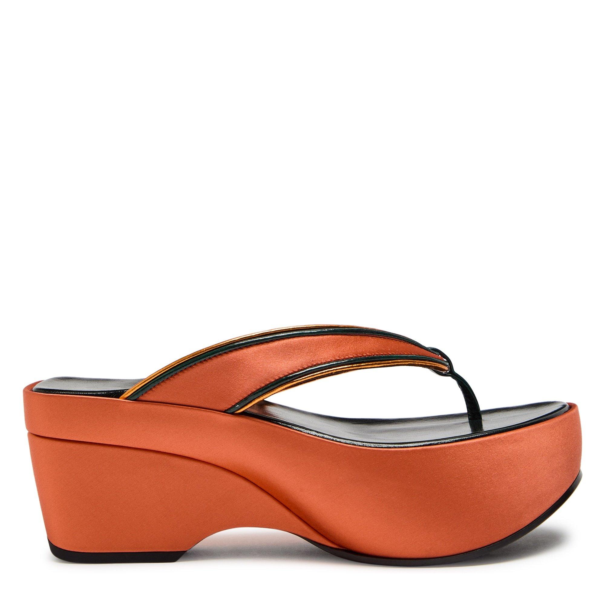 ORANGE - Dries Van Noten - TWO PIECES PLATFORM FLIP FLOP - 1