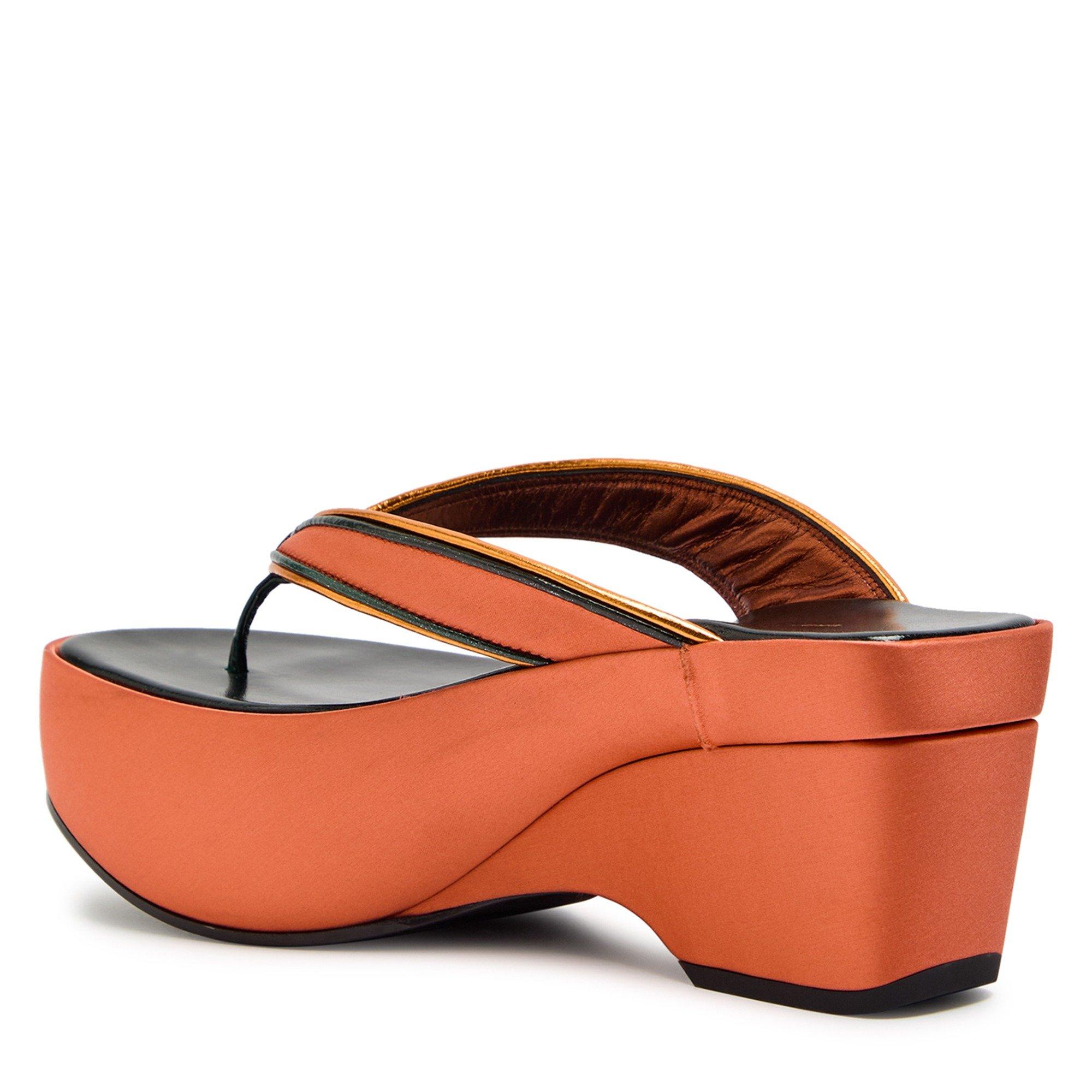 ORANGE - Dries Van Noten - TWO PIECES PLATFORM FLIP FLOP - 2