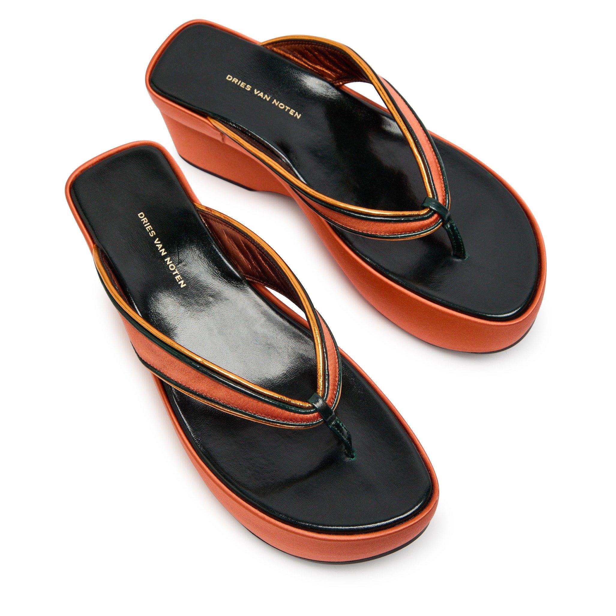 ORANGE - Dries Van Noten - TWO PIECES PLATFORM FLIP FLOP - 3