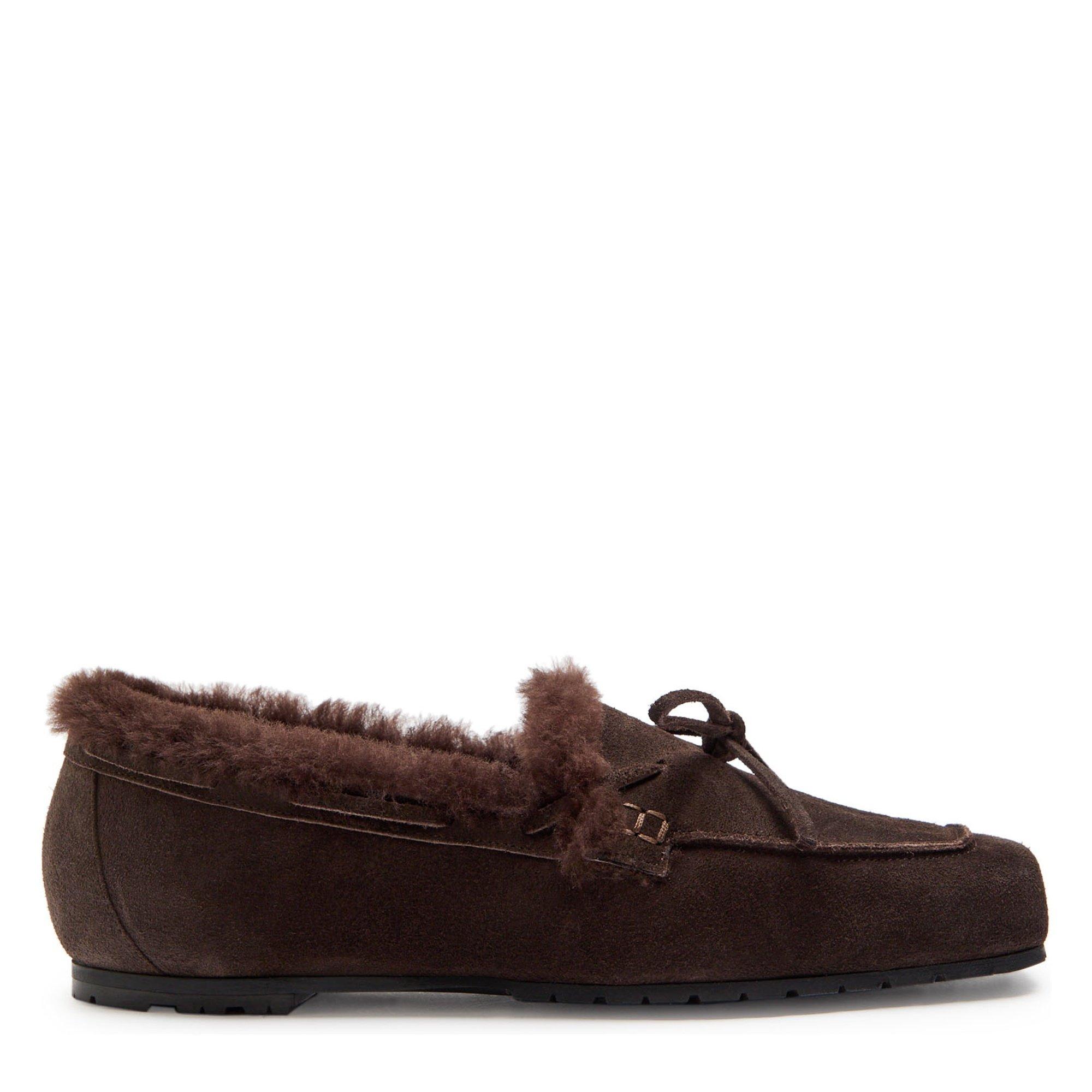 BROWN - Aeyde - JASPER COW SUEDE LEATHER/SHEAR - 1