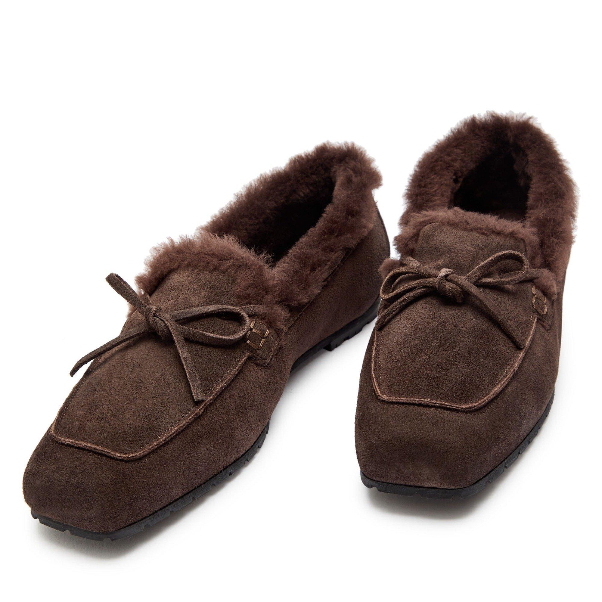 BROWN - Aeyde - JASPER COW SUEDE LEATHER/SHEAR - 3