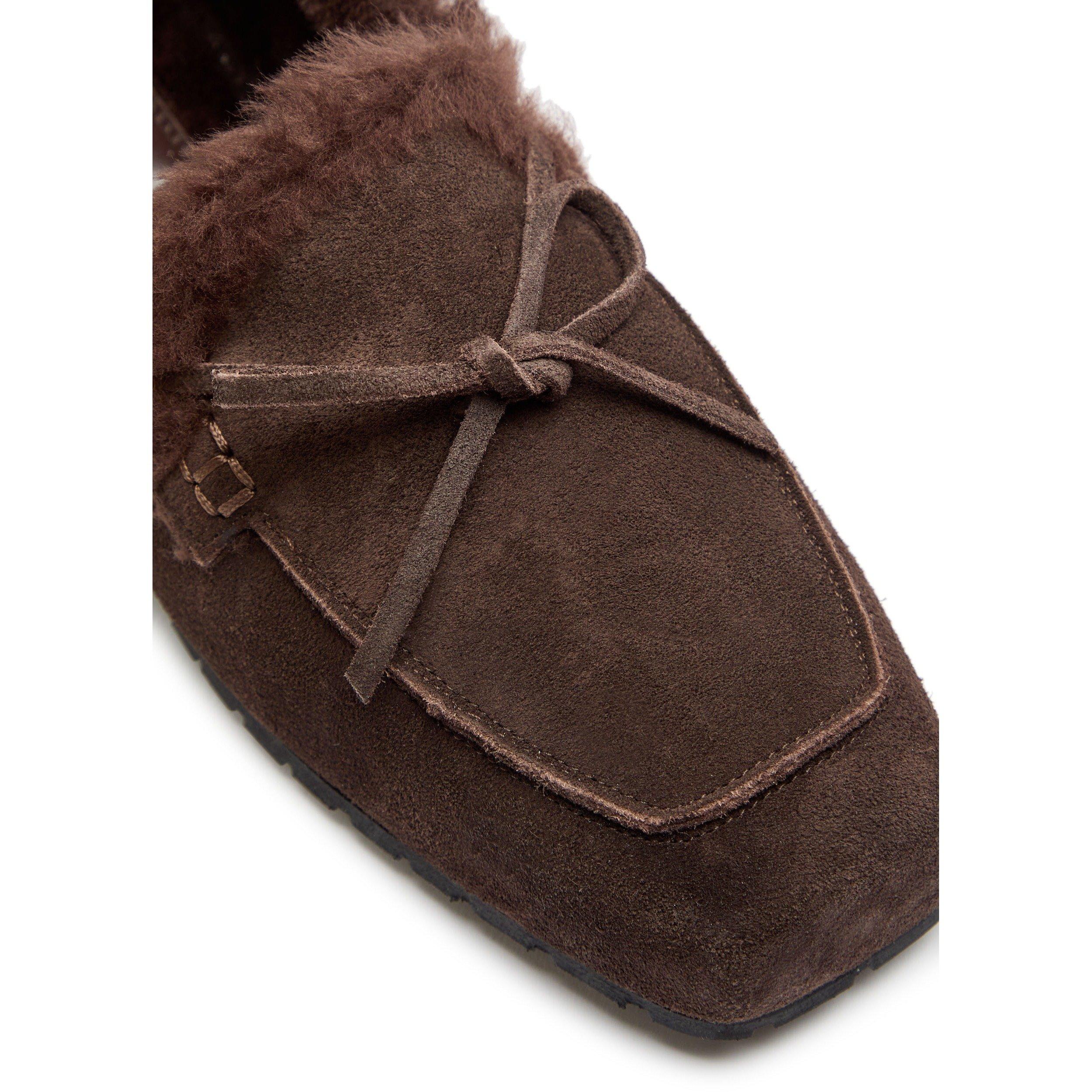 BROWN - Aeyde - JASPER COW SUEDE LEATHER/SHEAR - 4